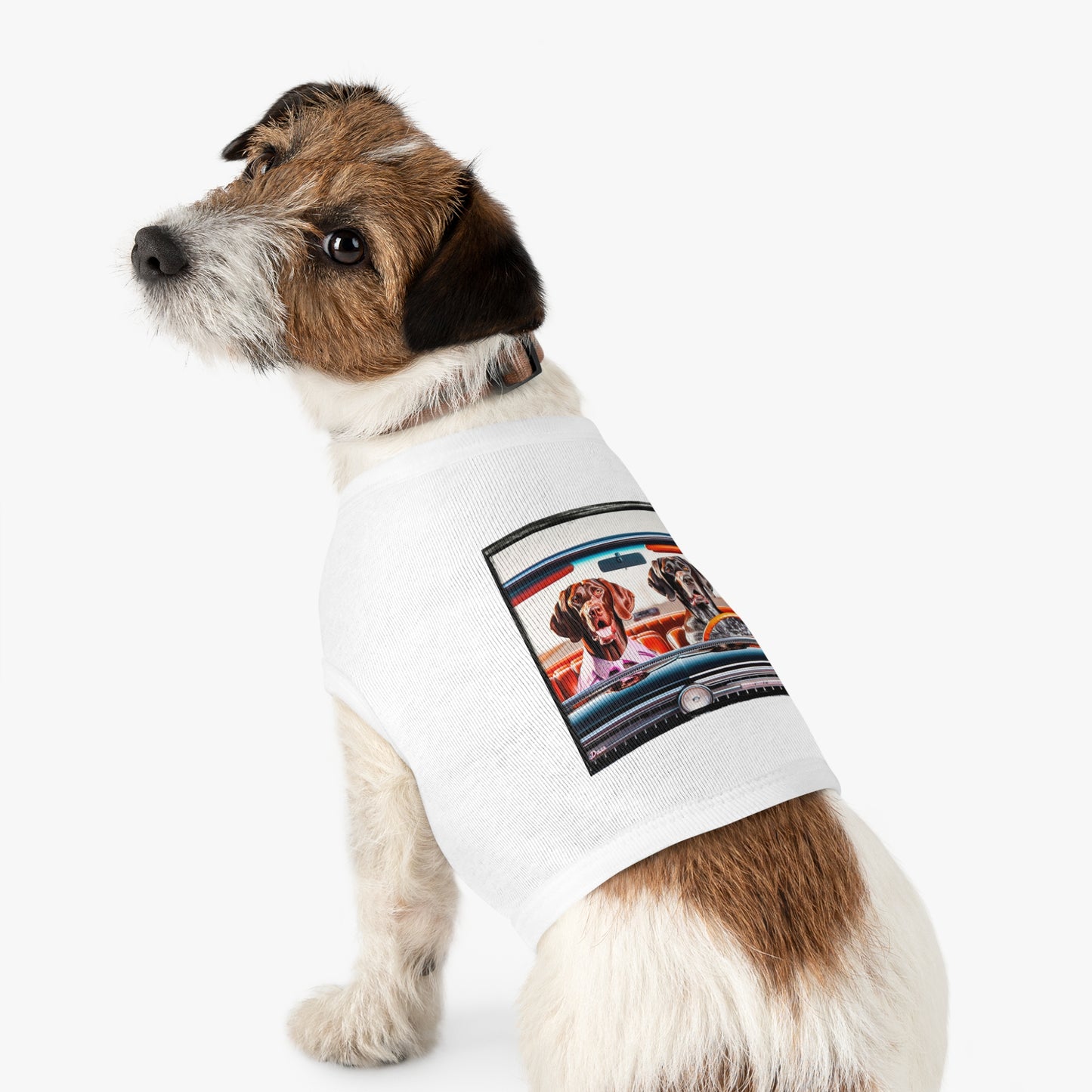 German Shorthaired Pointer driving friends t shirt Pets Printify