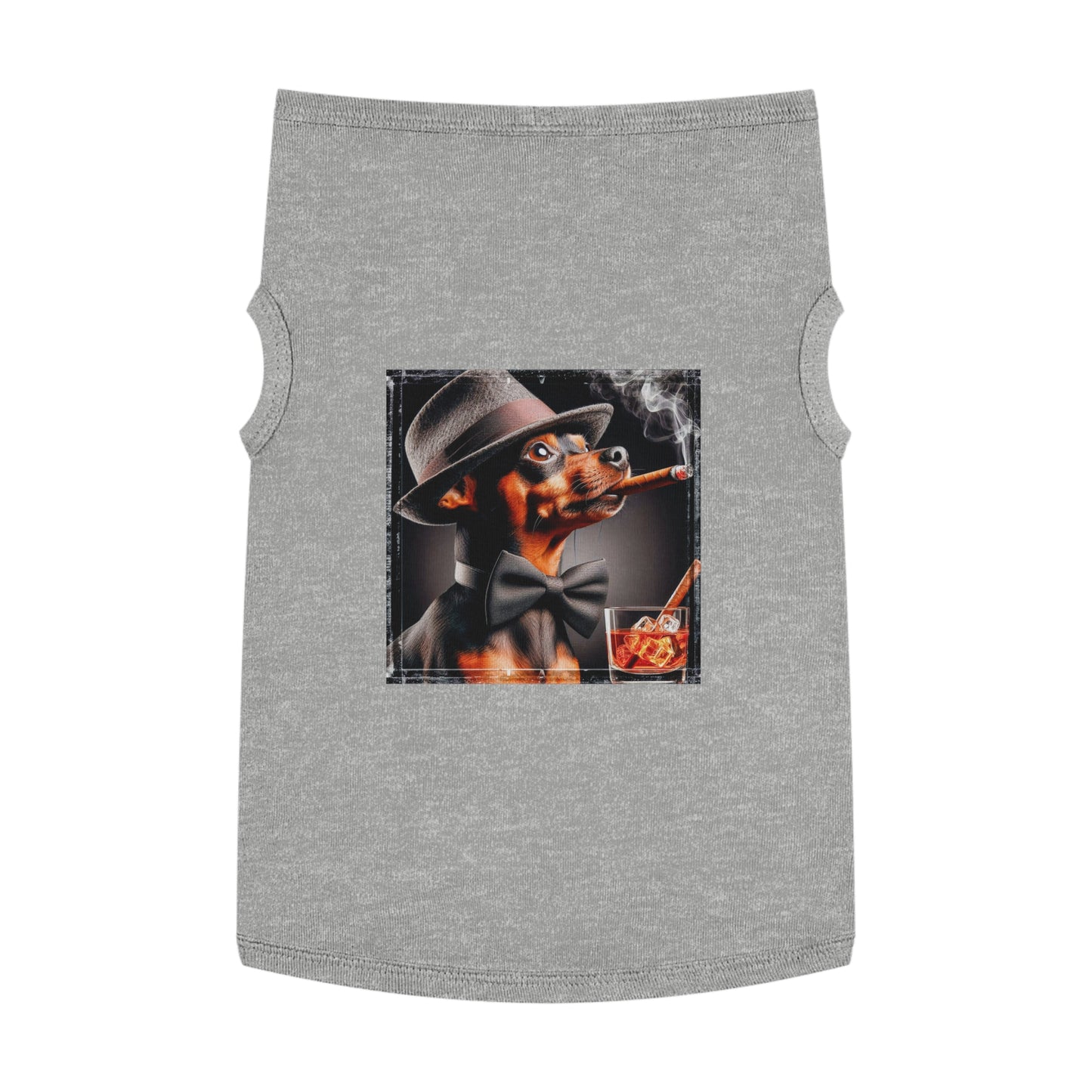 Min Pin Tank Tops cigars Pets Printify XL Heather