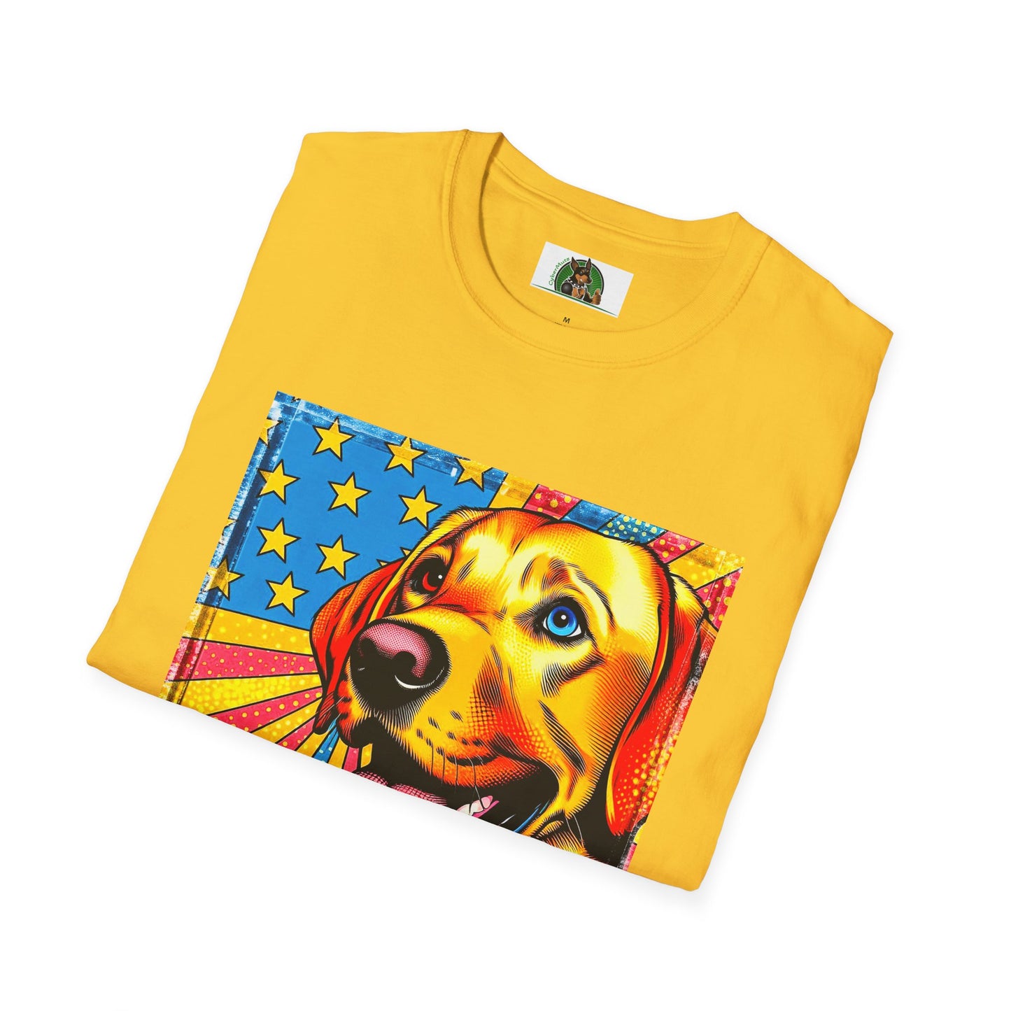 Labrador Retriever American flag shirt