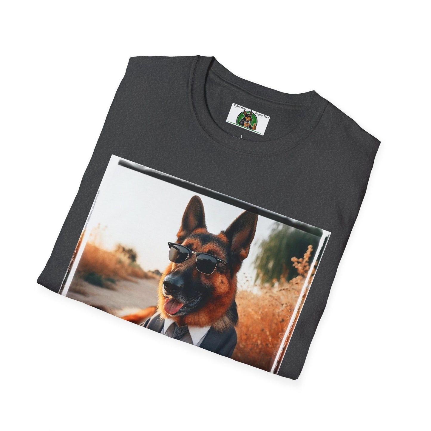 German Shepherd "I would rather be on the beach" Unisex Softstyle T-Shirt T-Shirt Printify