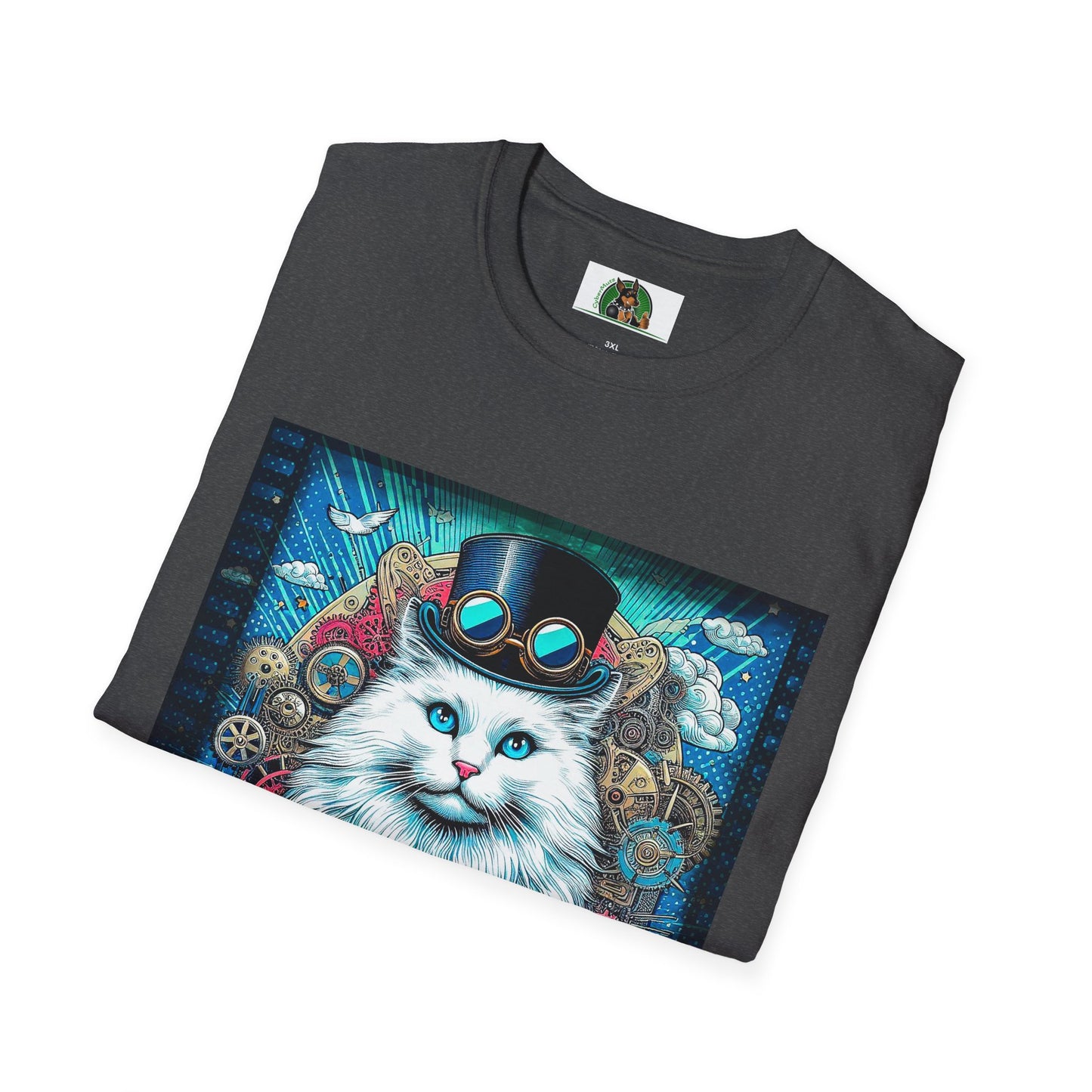 Siberian cat steam punk shirt T-Shirt Printify