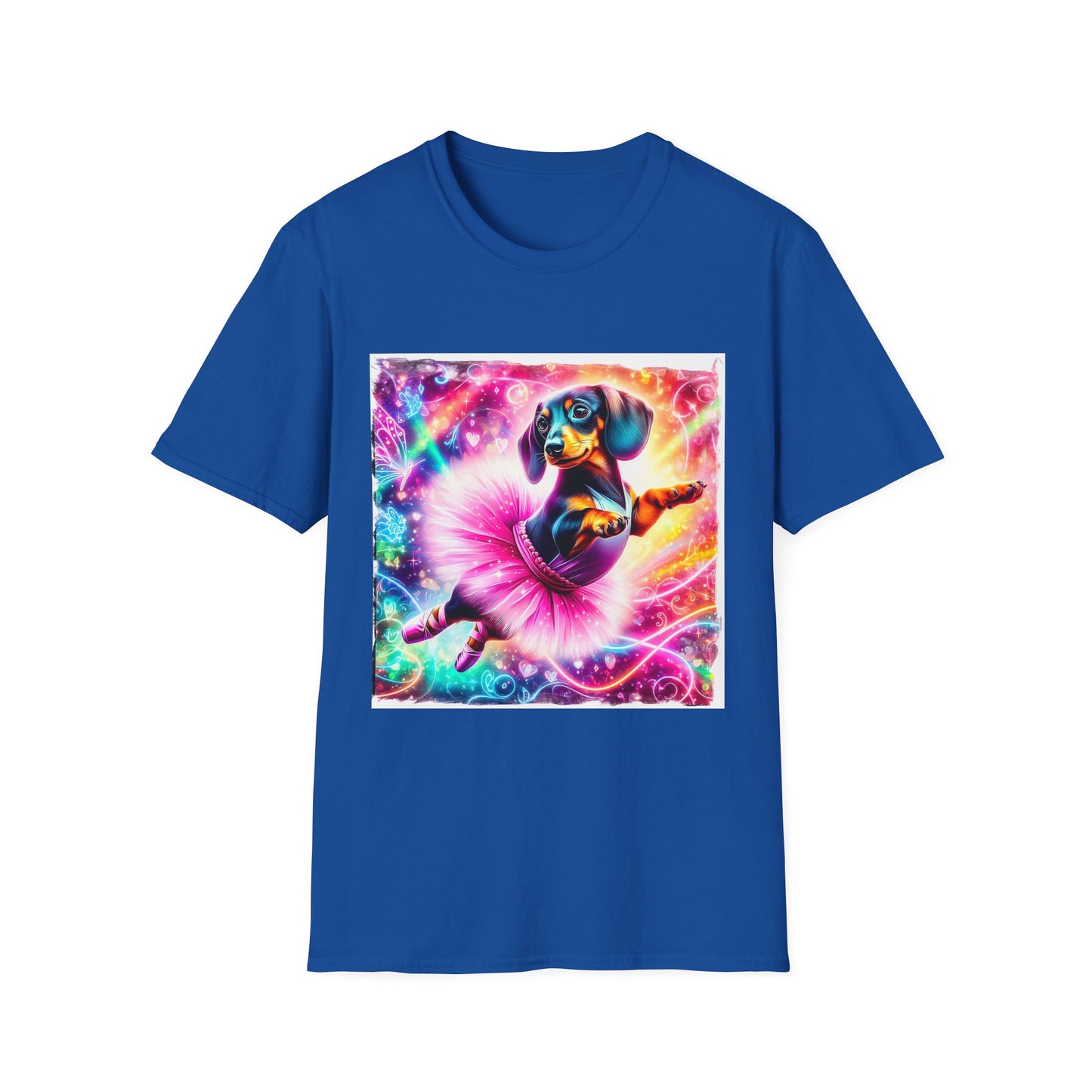Dachshund pretty ballerina t shirt T-Shirt Printify XS Royal
