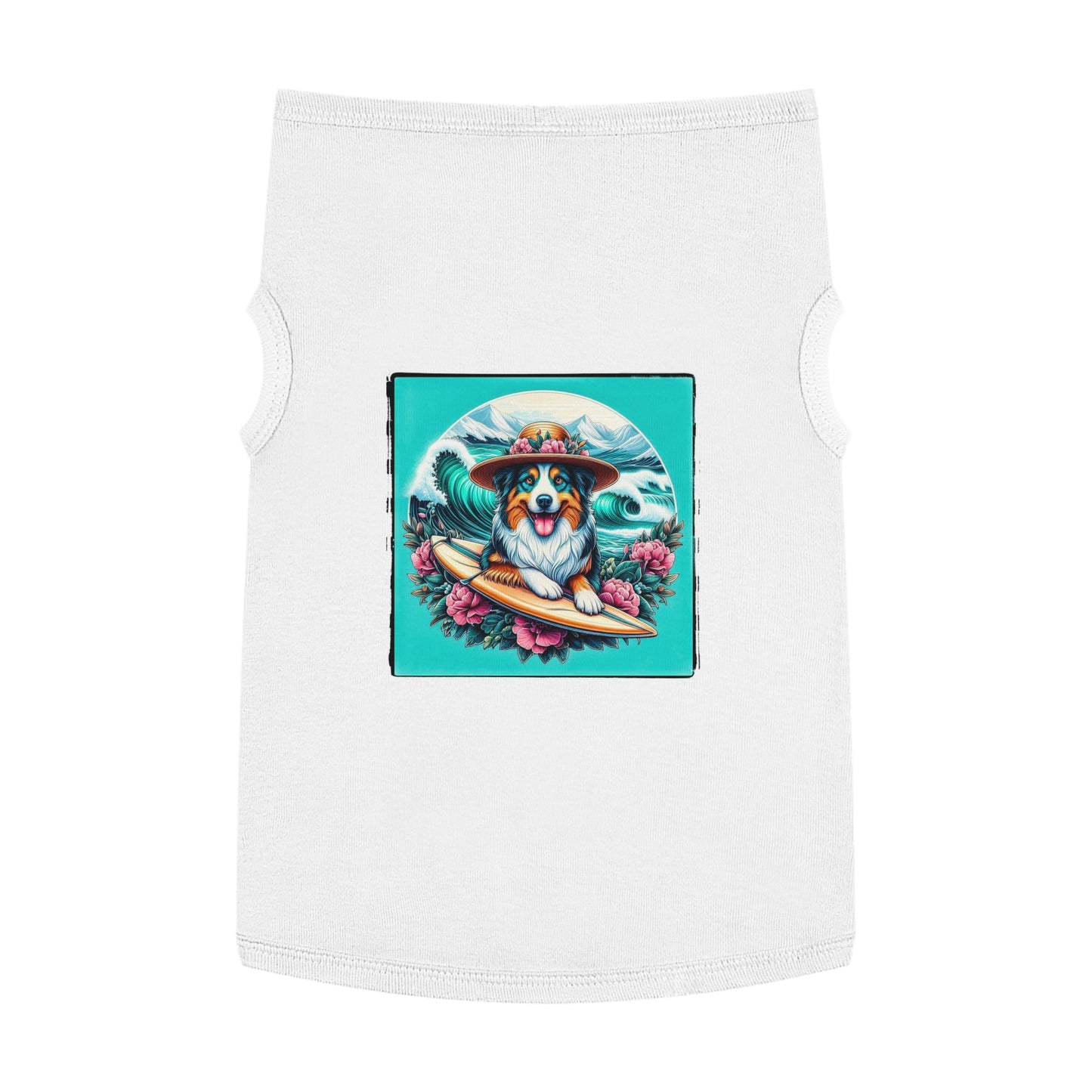 Pet Tank Top Australian Shepherd Pets Printify XL White
