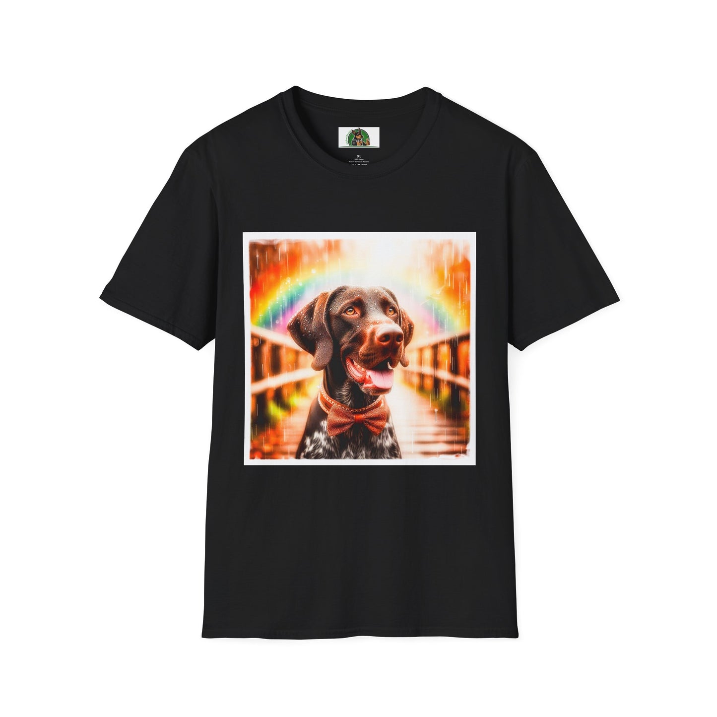 German Shorthaired Pointer rainy day t shirt T-Shirt Printify XS Black
