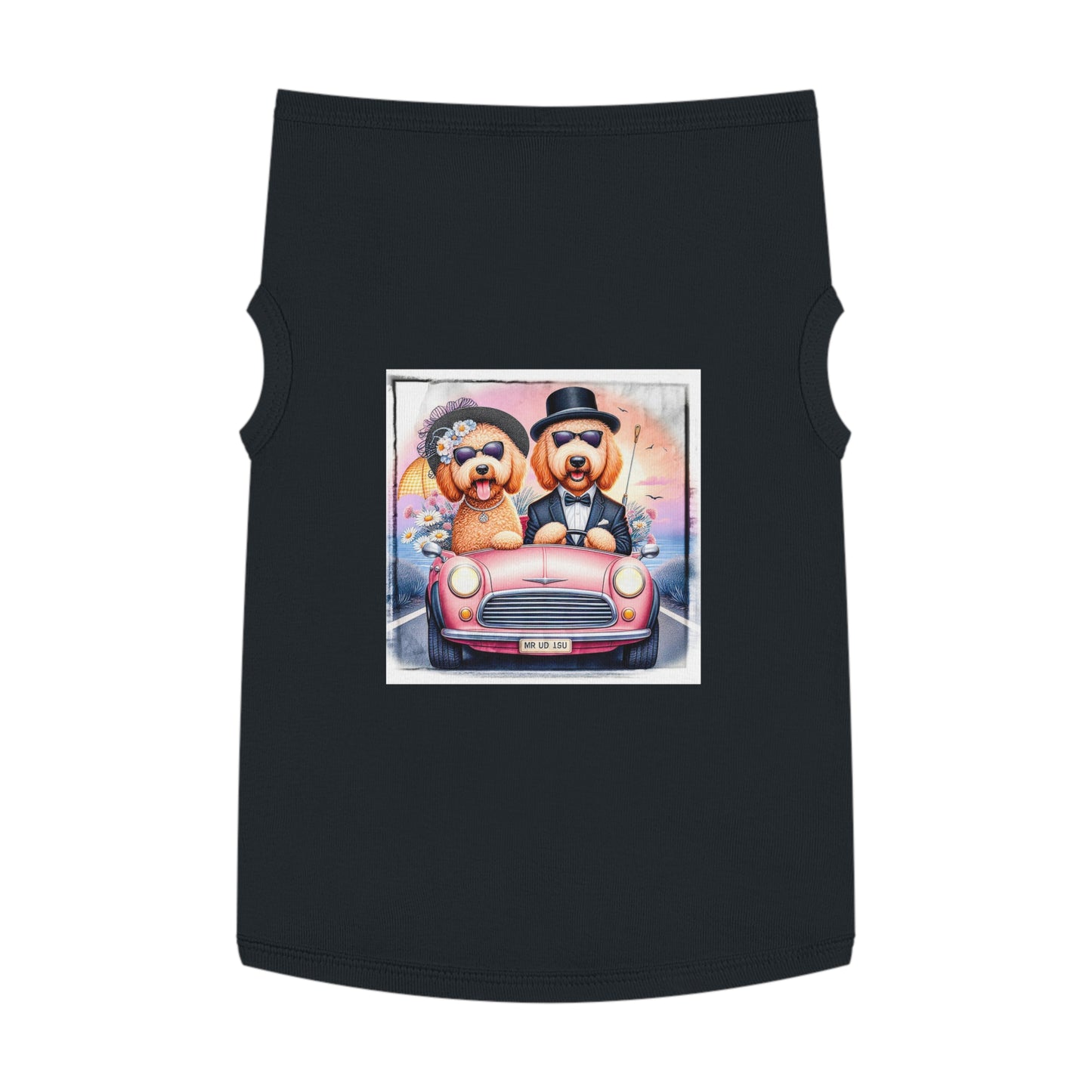 Wacky Pet Tank Golden Doodle wacky couple Pets Printify XL Black