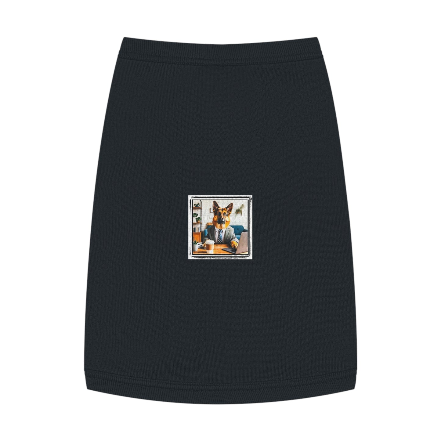 German Shepherd working man shirt Pets Printify M Black