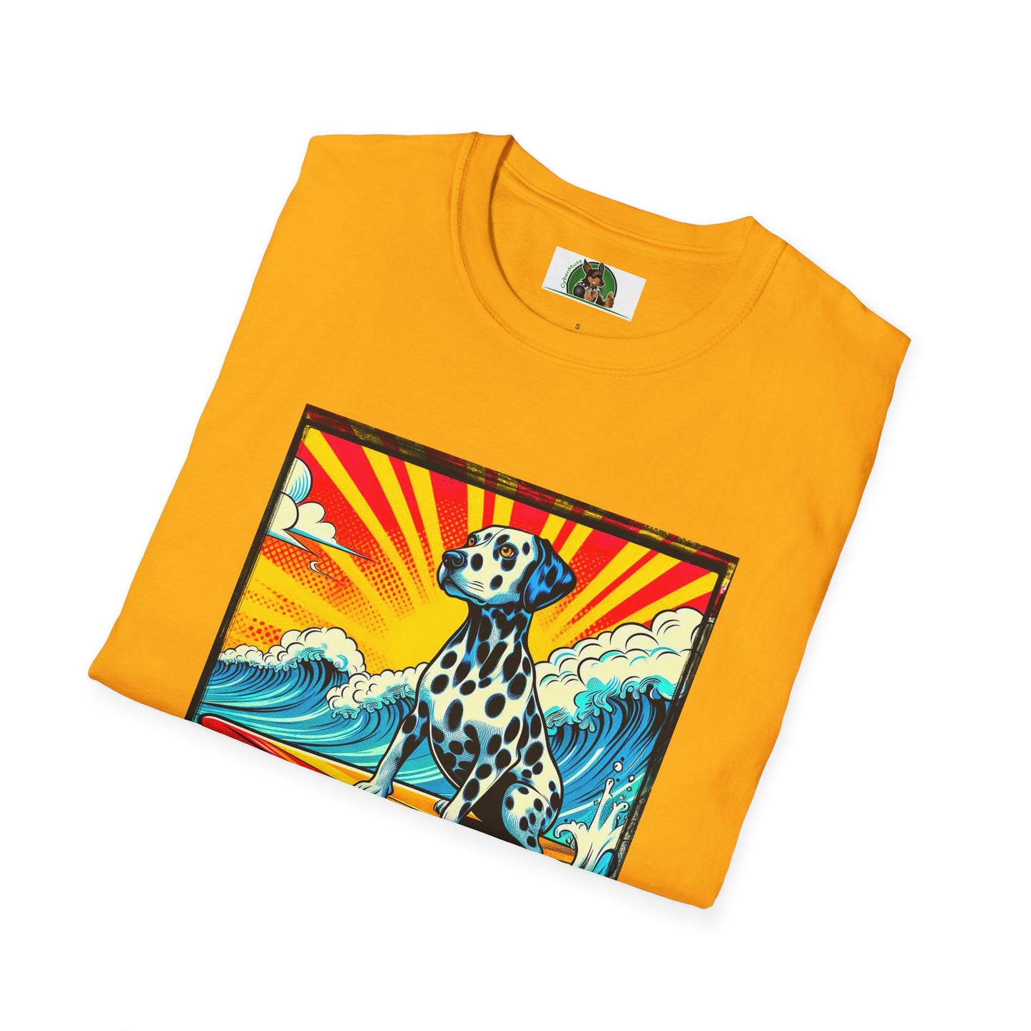Dalmatian colorful surfing t shirt