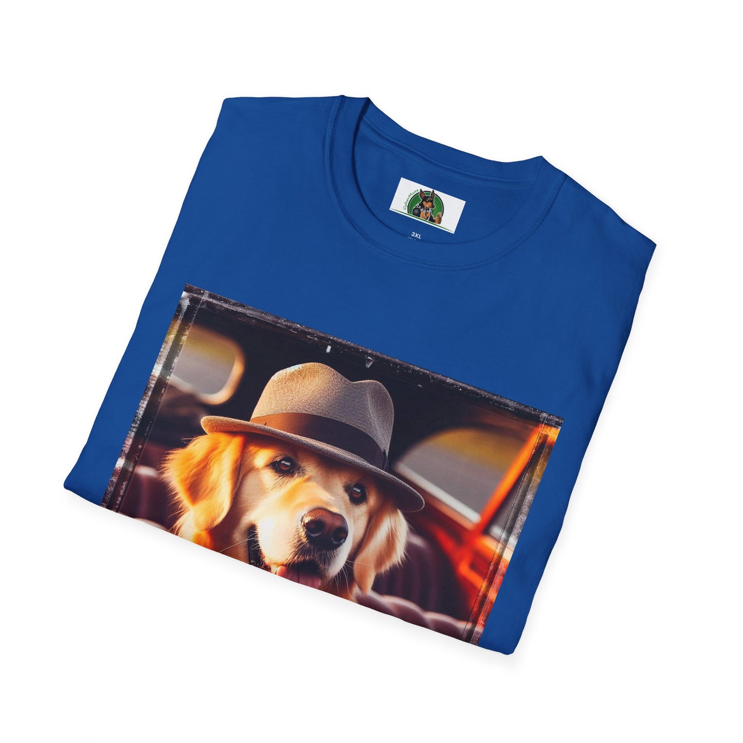 Golden Retriever driving fun shirt T-Shirt Printify