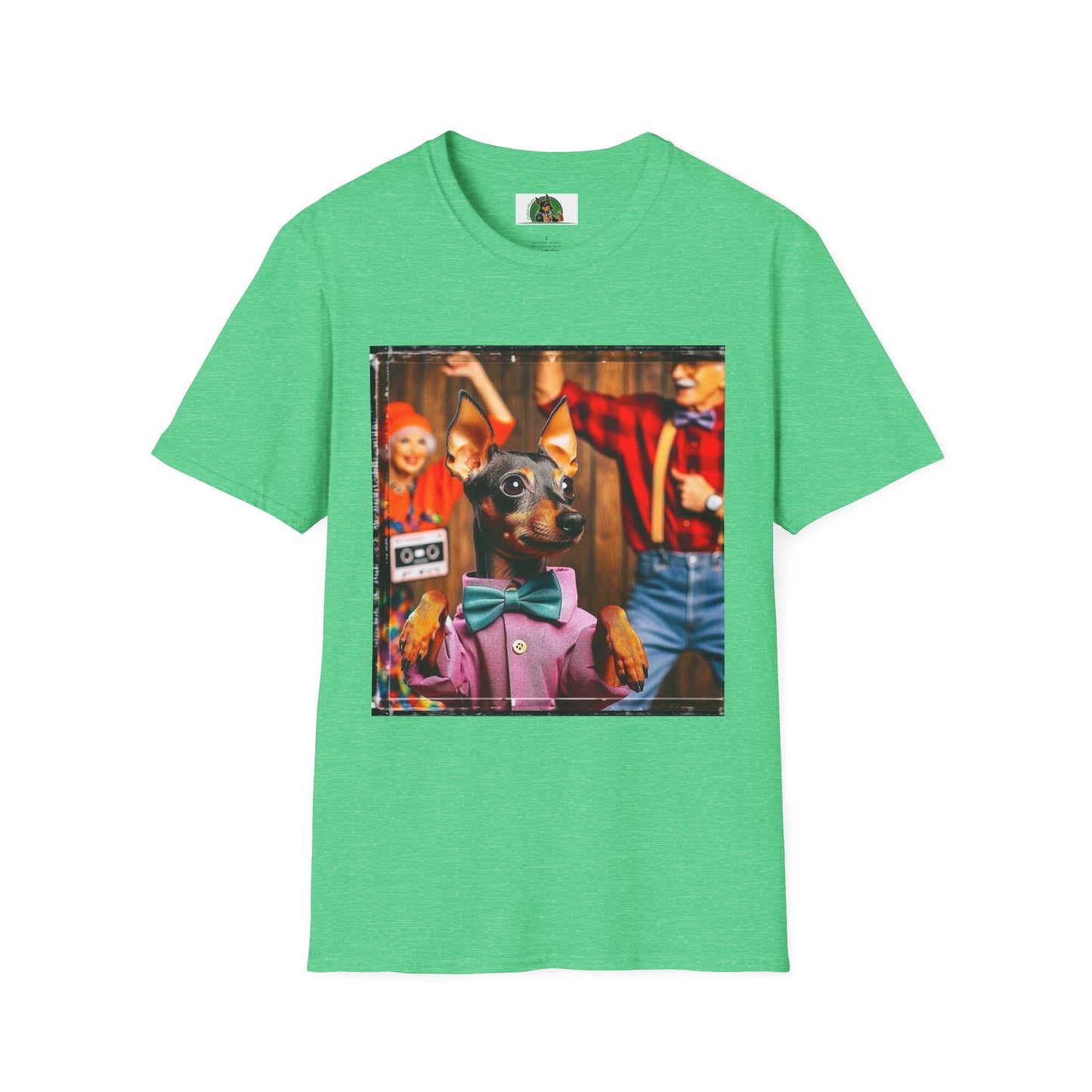Min Pin T-Shirt party fun T-Shirt Printify S Heather Irish Green