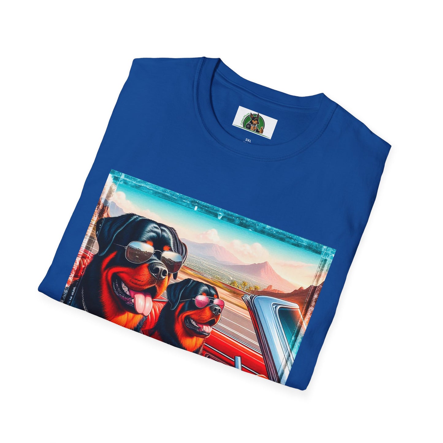 Wacky Rottweiler driving friends shirt T-Shirt Printify