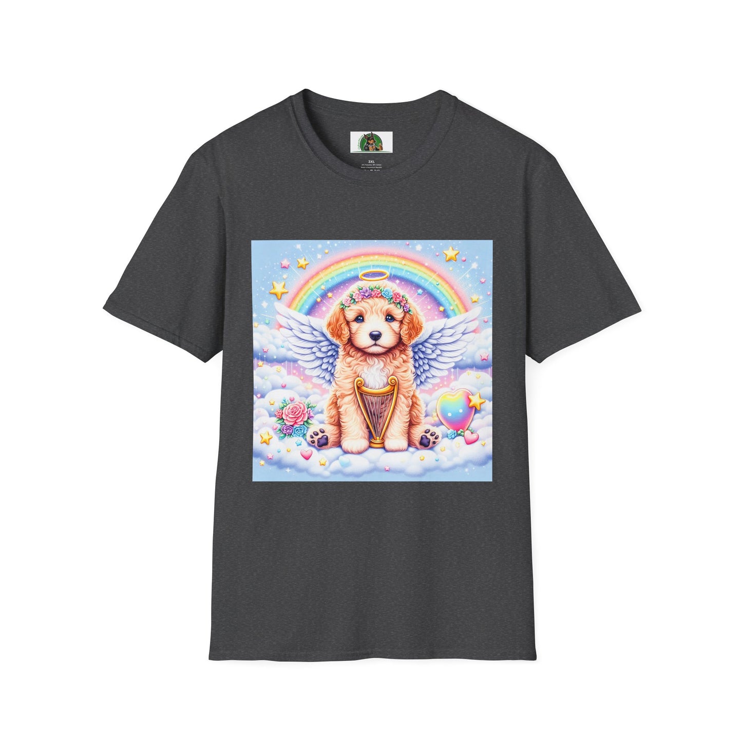 Golden Doodle baby heavenly Angel shirt T-Shirt Printify XS Dark Heather