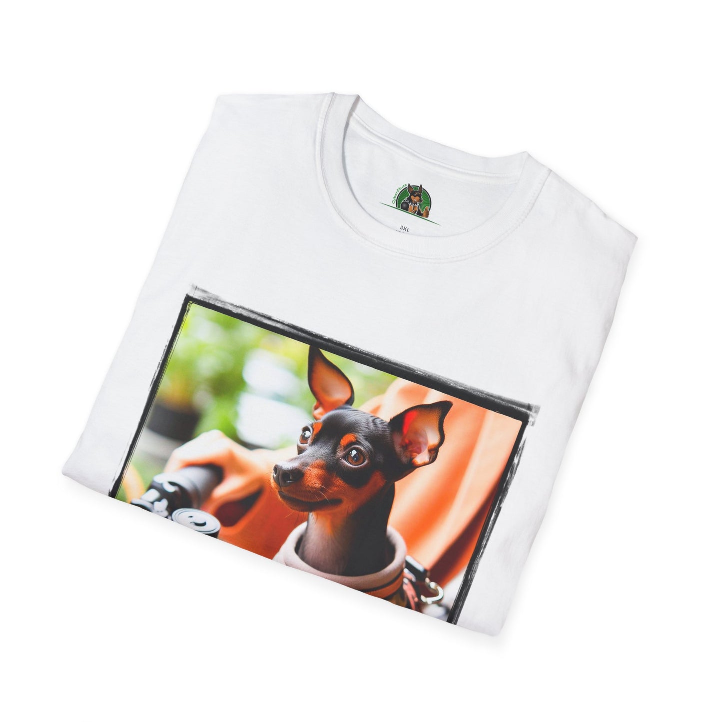 Min Pin T-Shirt bike day T-Shirt Printify