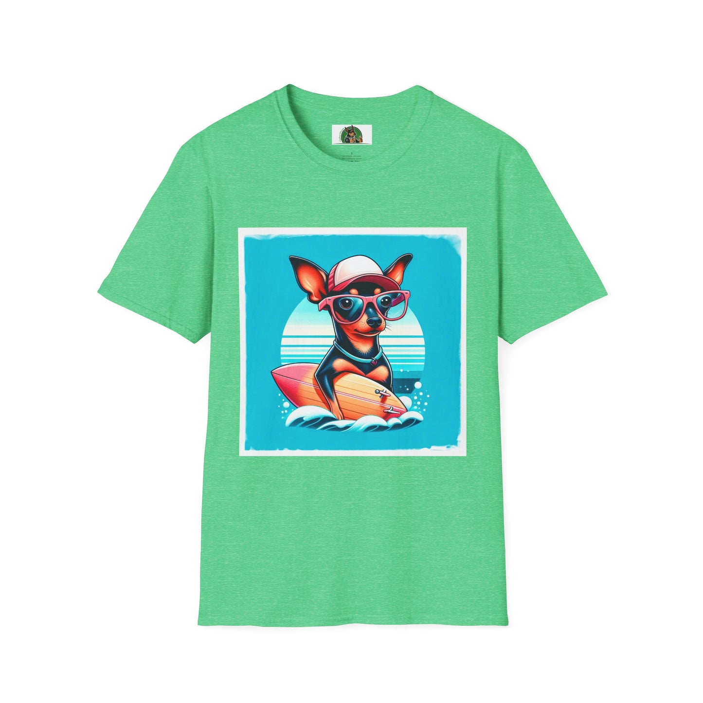 Min Pin T-Shirt small surfer T-Shirt Printify S Heather Irish Green