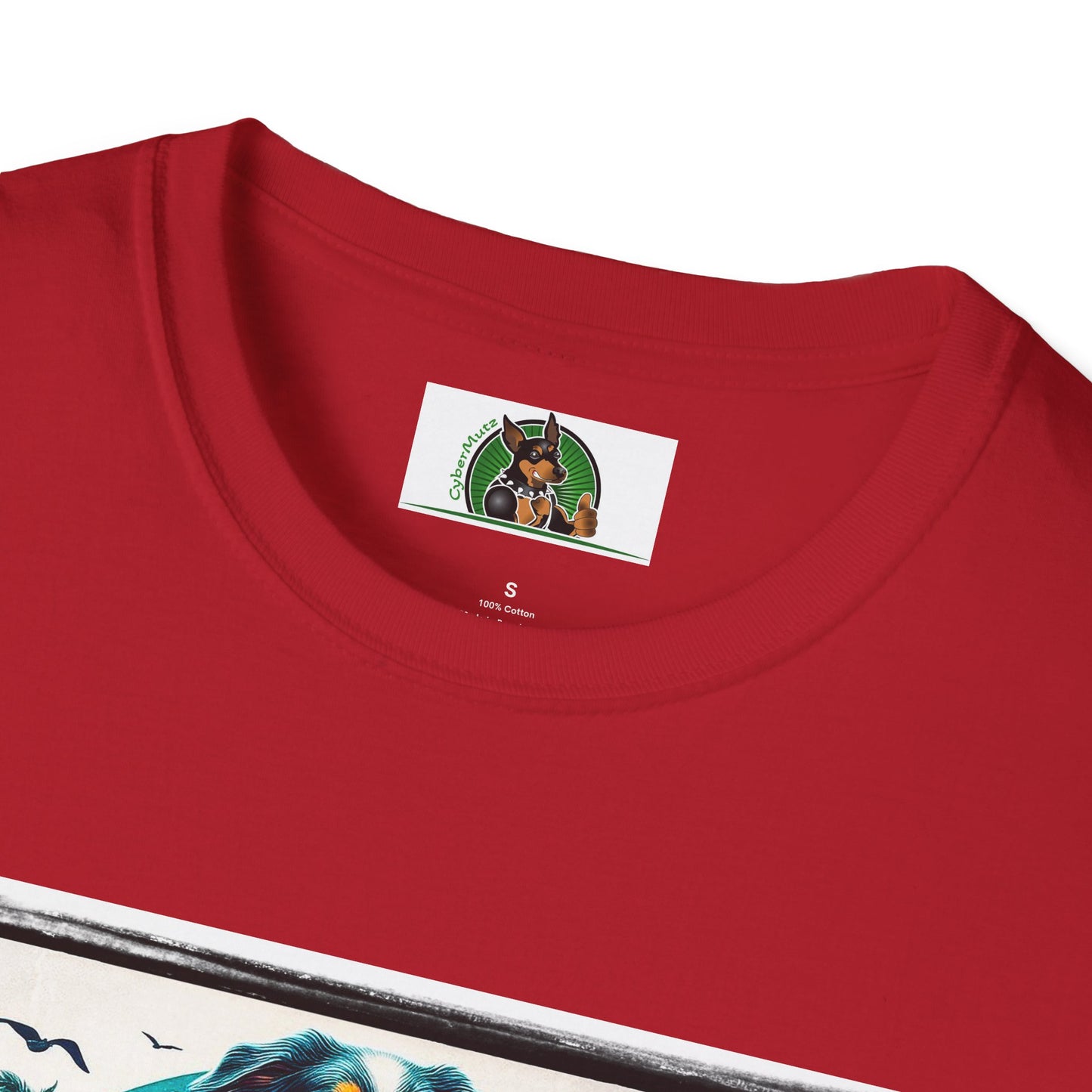 Australian Shepherd Turquoise Surf Board Beach Dog