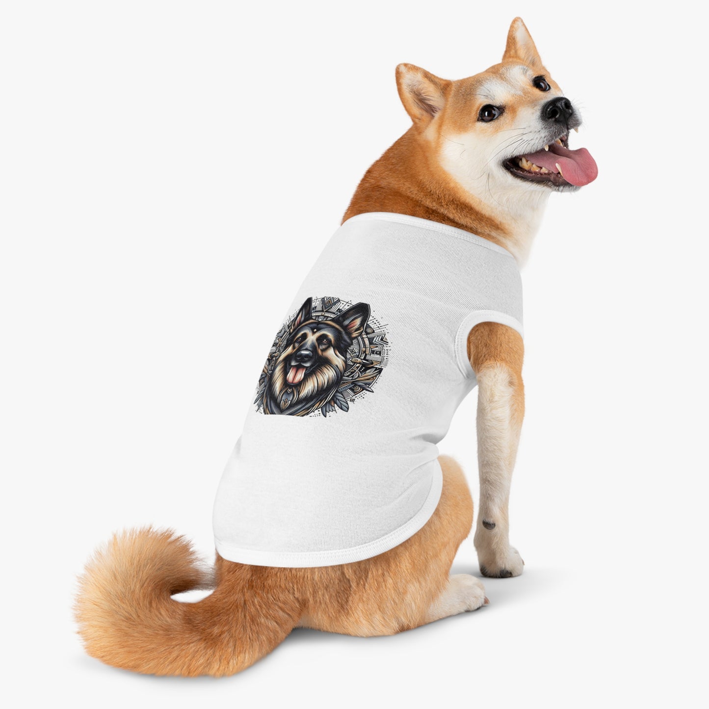 German Shepherd metal leaves shirt