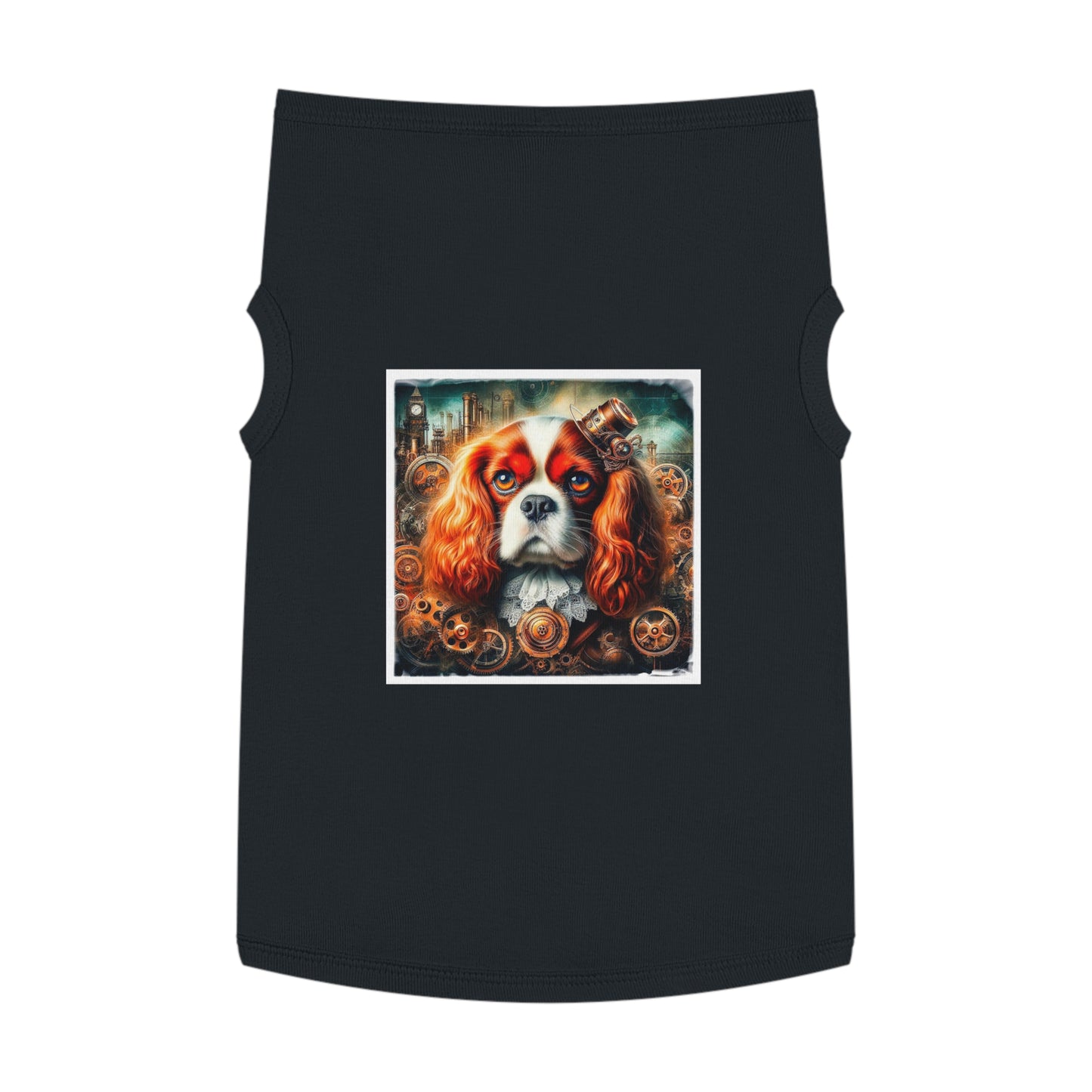 Pet Tank Top Cavalier King Charles Spaniel Steam Punk T Shirt Pets Printify