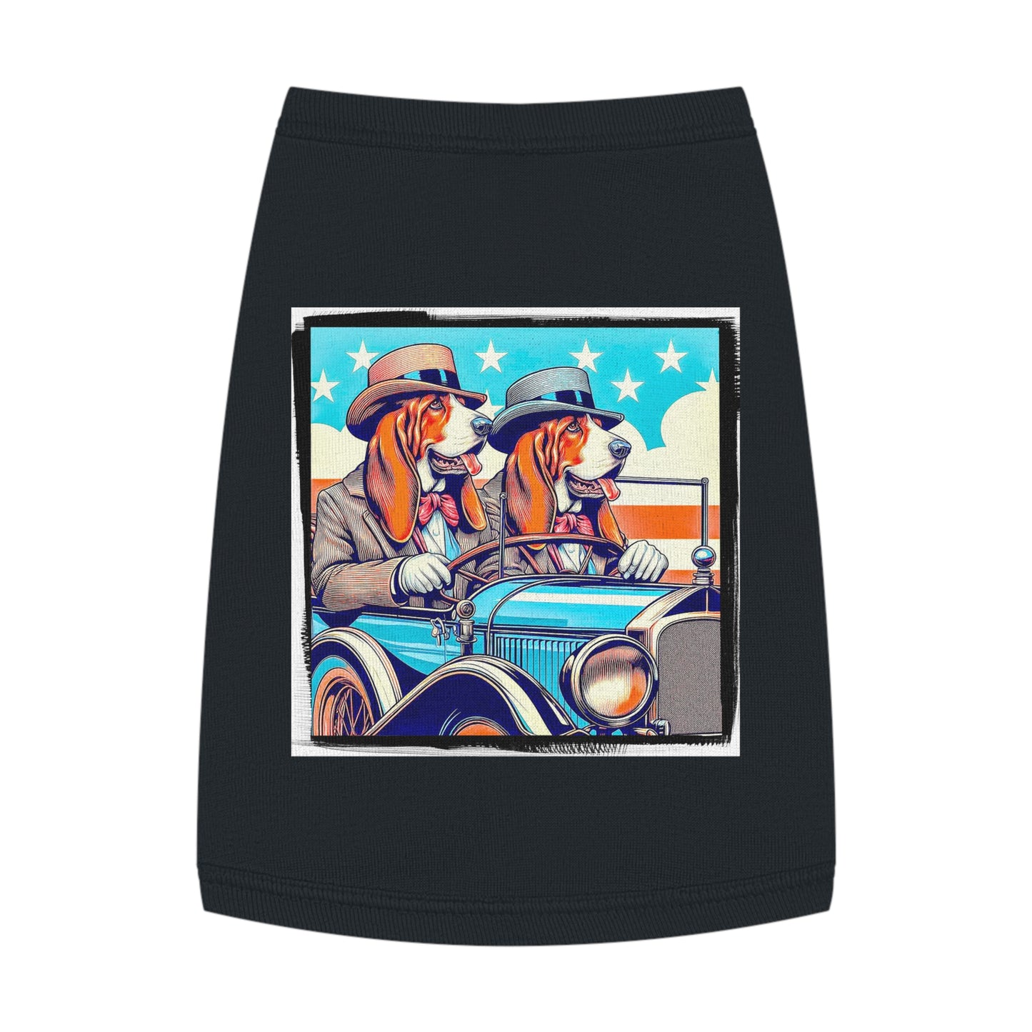 Pet Tank Top Wacky Basset Hound Pets Printify M Black