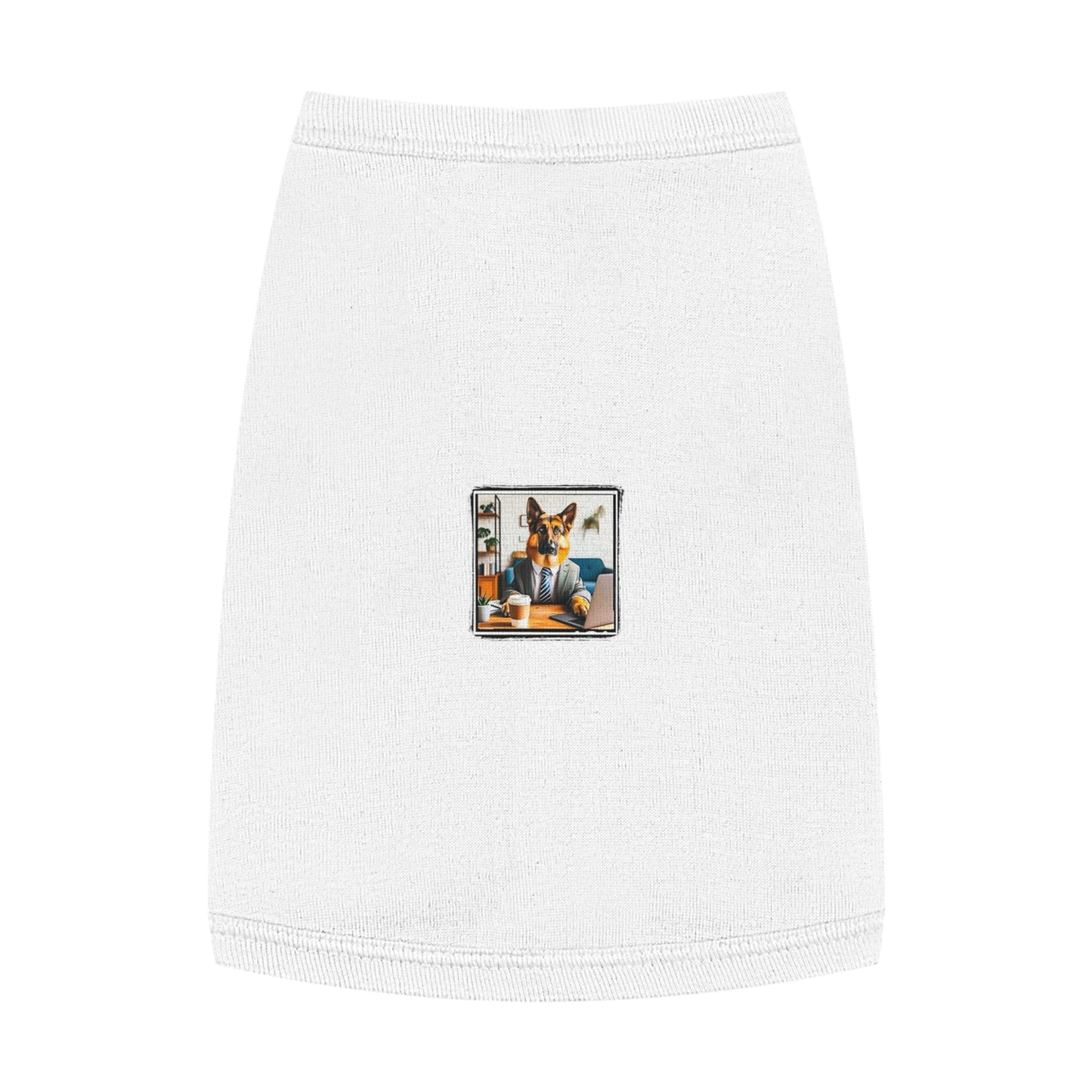 German Shepherd working man shirt Pets Printify M White