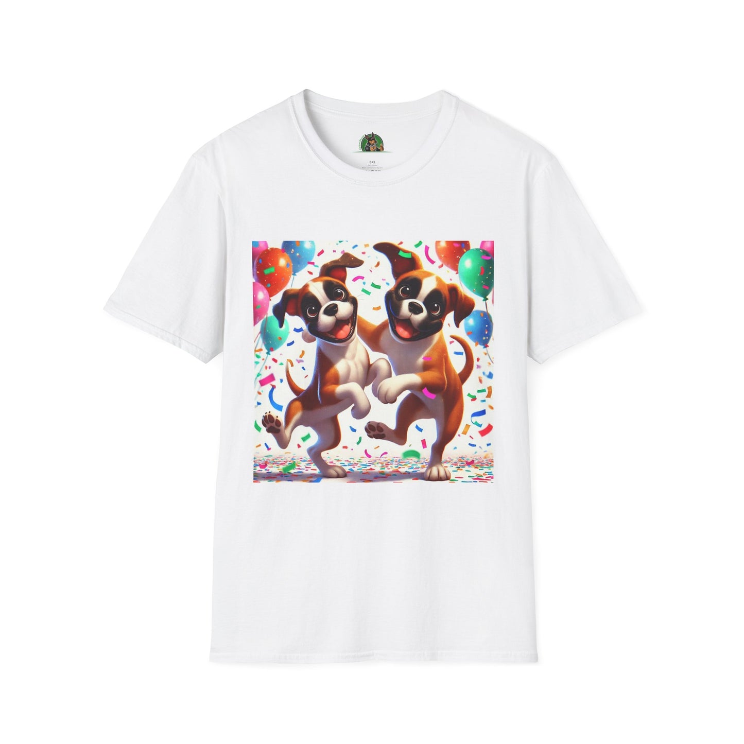 Boxer Dancing Dog T-Shirt - Fun and Playful Unisex Tee T-Shirt Printify XS White