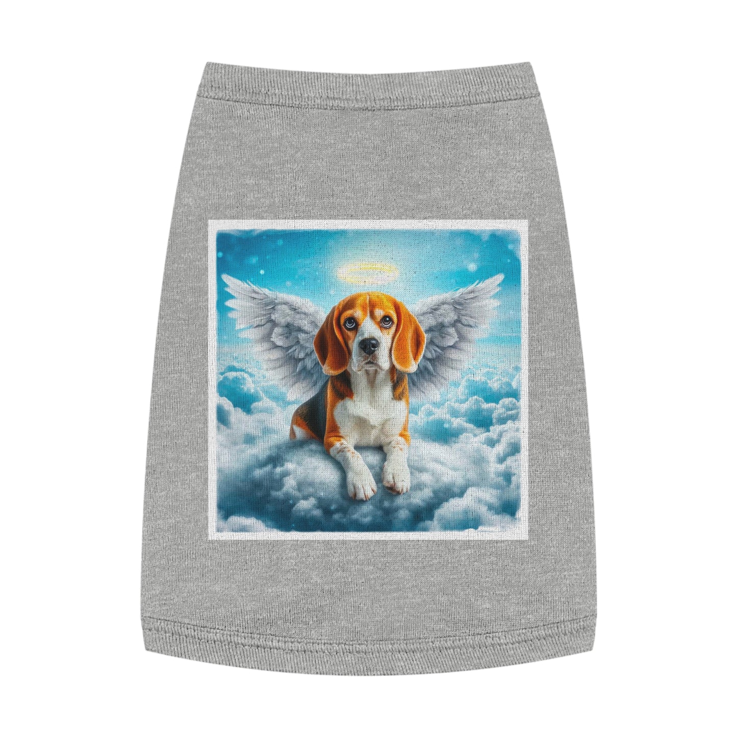 Pet Tank Top Beagle Angel Pets Printify M Heather