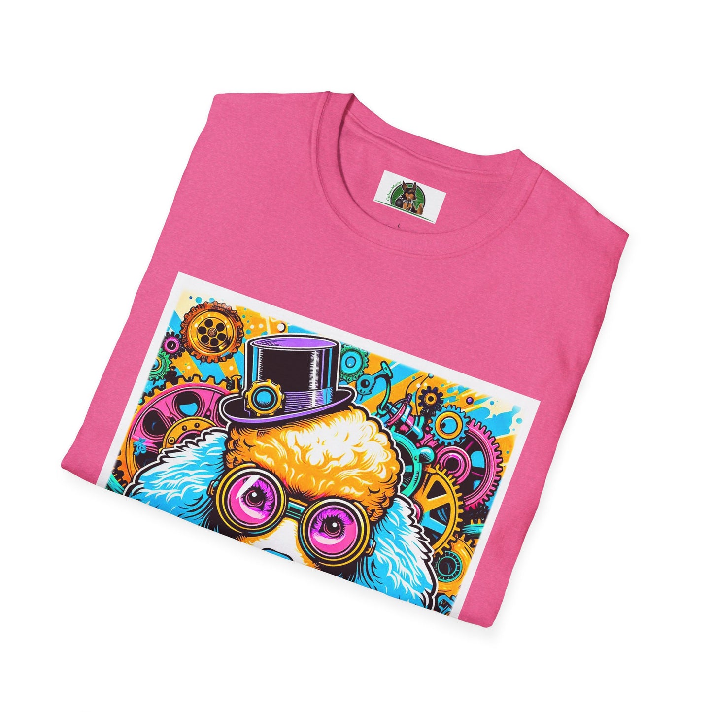 Poodle pink and blue steam punk