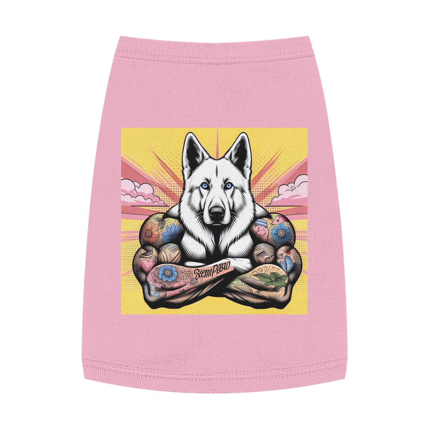 German Shepherd big arms Pets Printify M Pink