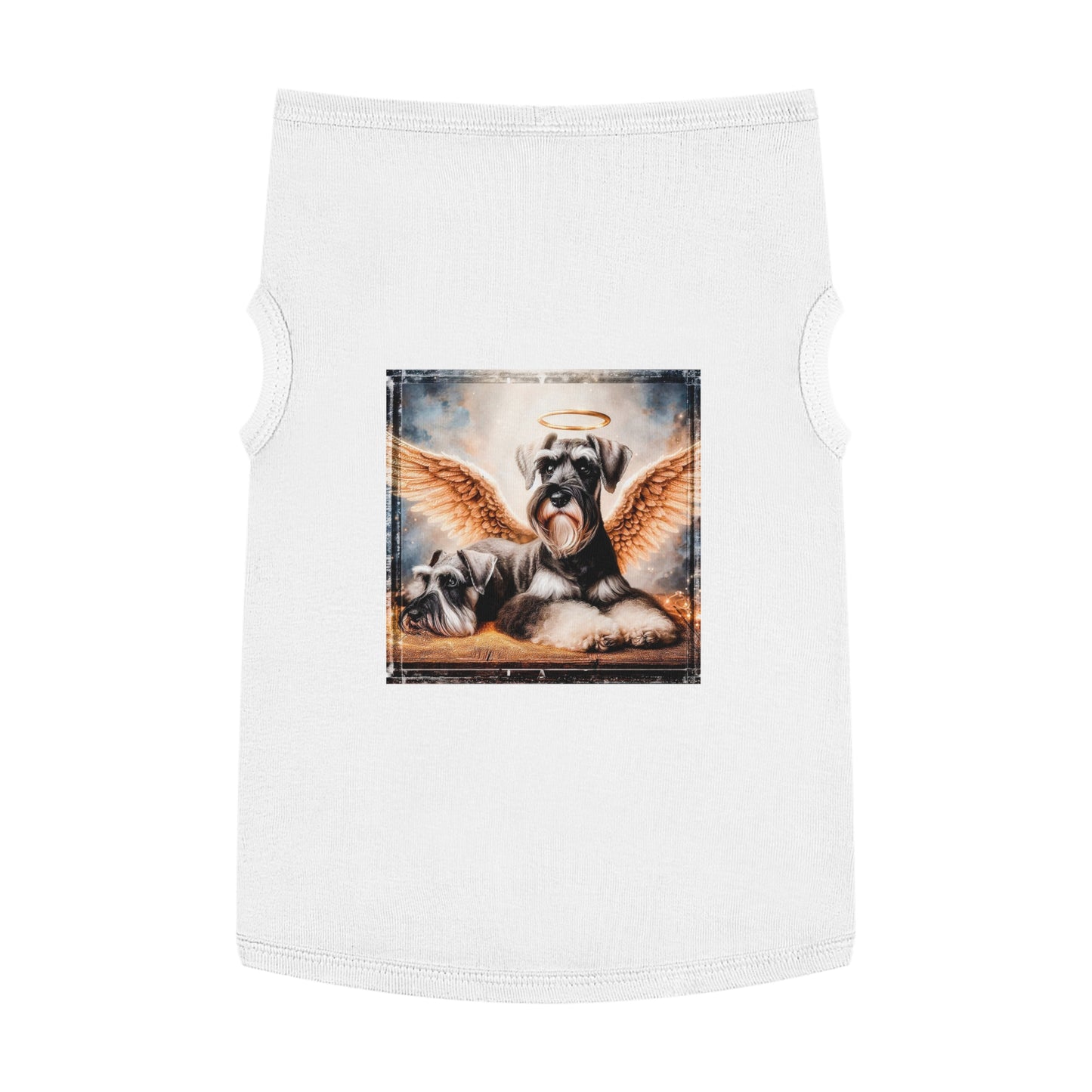 Pet Tank Top Miniature Schnauzer pretty angels shirt Pets Printify XL White