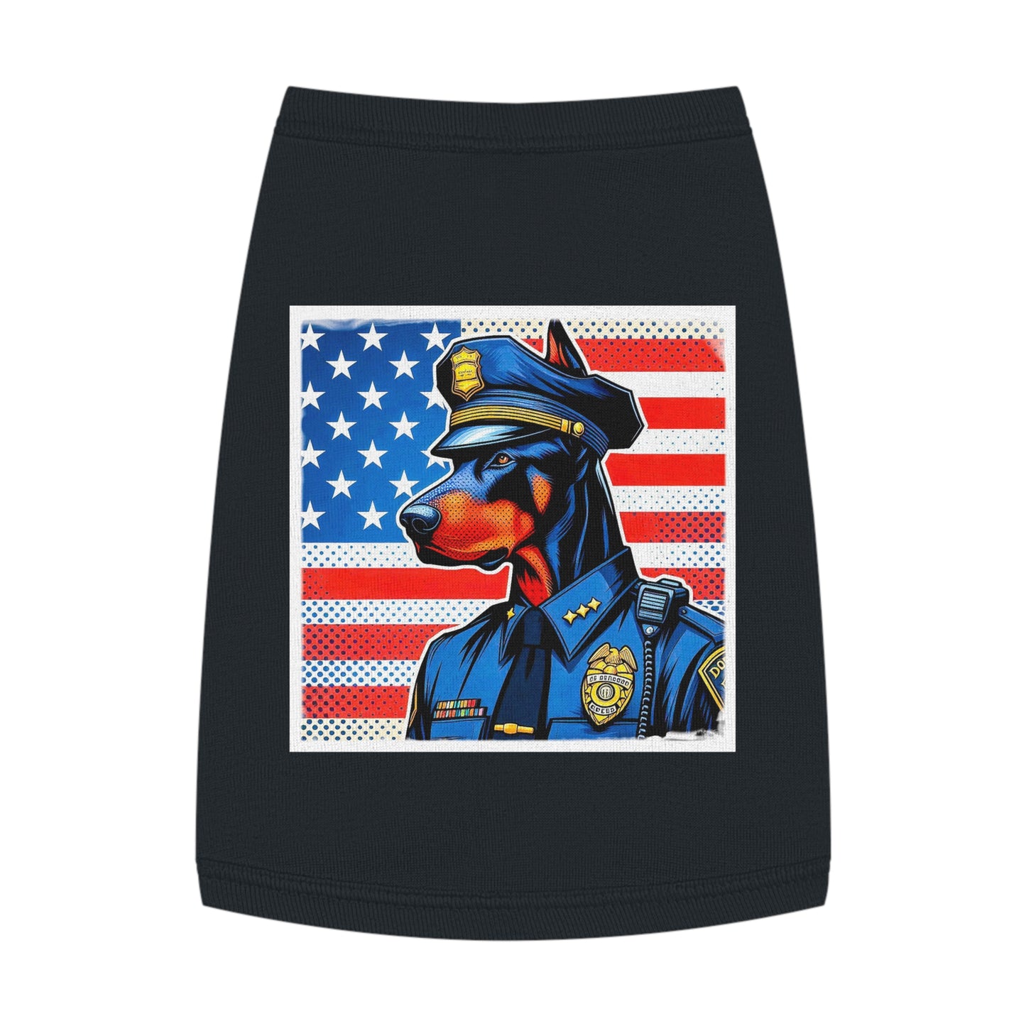 Pet Tank Top Doberman war cop t shirt Pets Printify M Black
