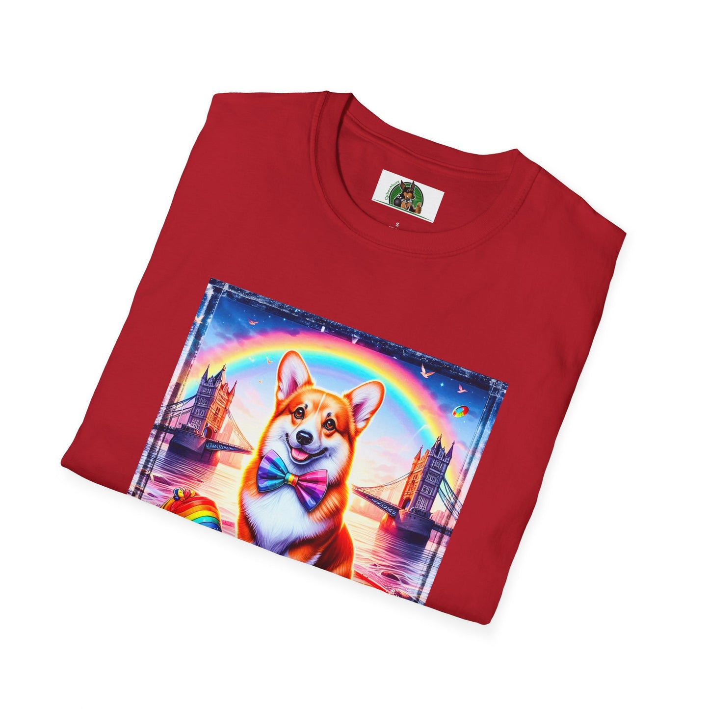 Pembroke Welsh Corgi colorful rainbow
