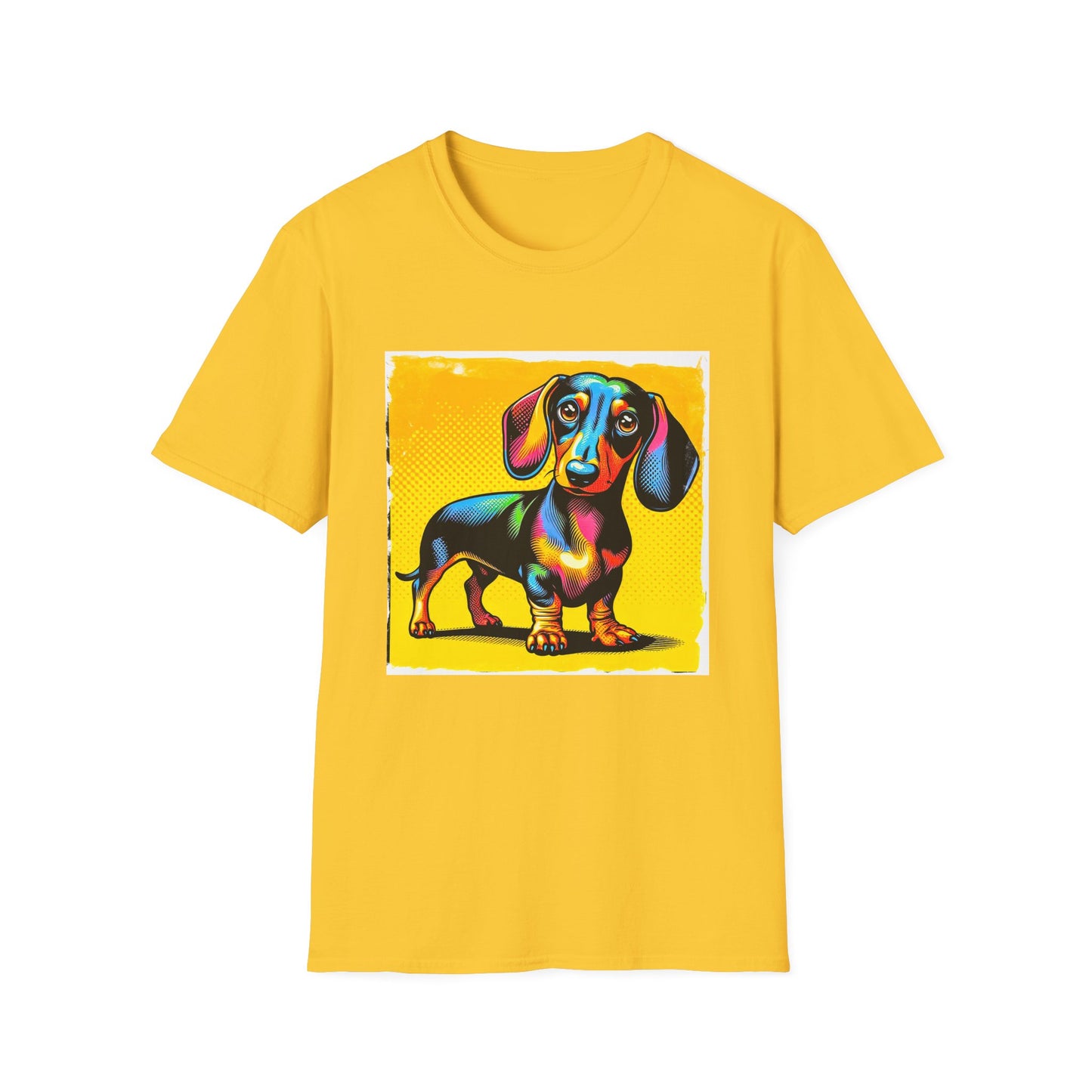 Dachshund pretty in colors t shirt T-Shirt Printify S Daisy