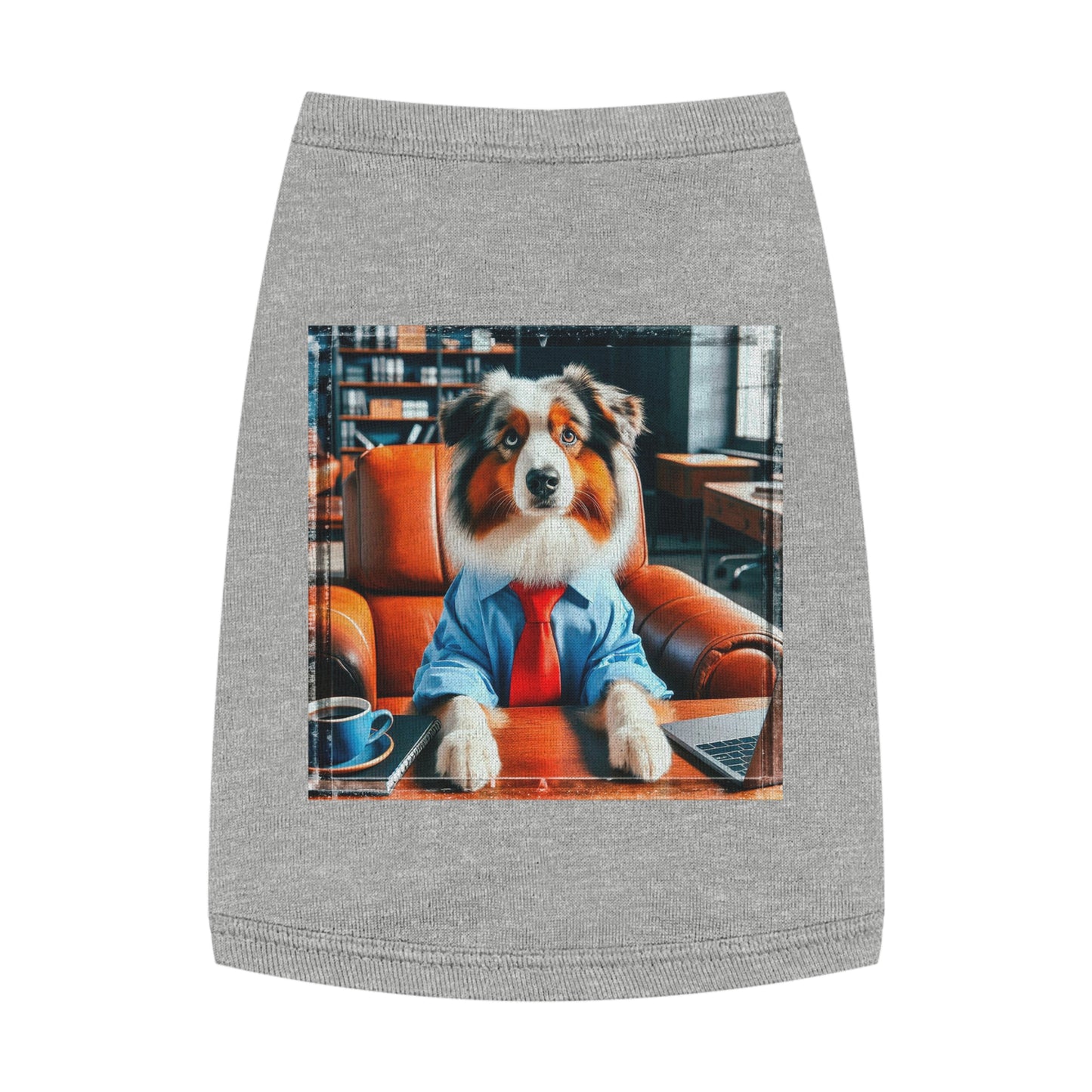 Pet Tank Top Australian Shepherd Pets Printify M Heather