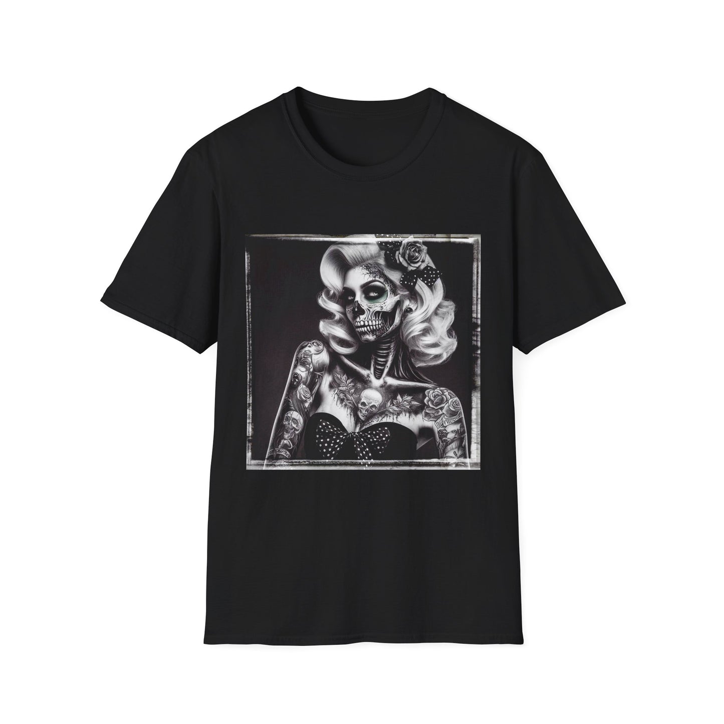 Zombie pin up shirt T-Shirt Printify S Black