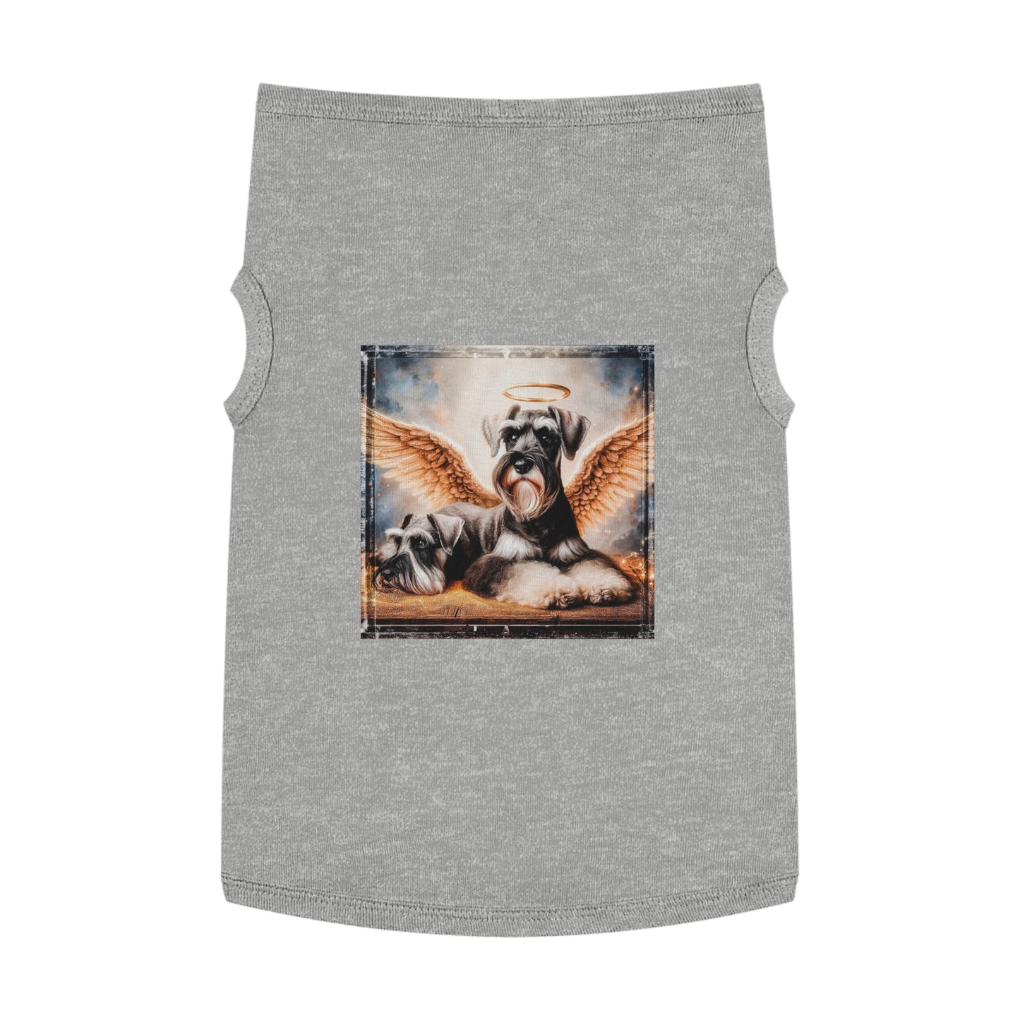 Pet Tank Top Miniature Schnauzer pretty angels shirt Pets Printify XL Heather