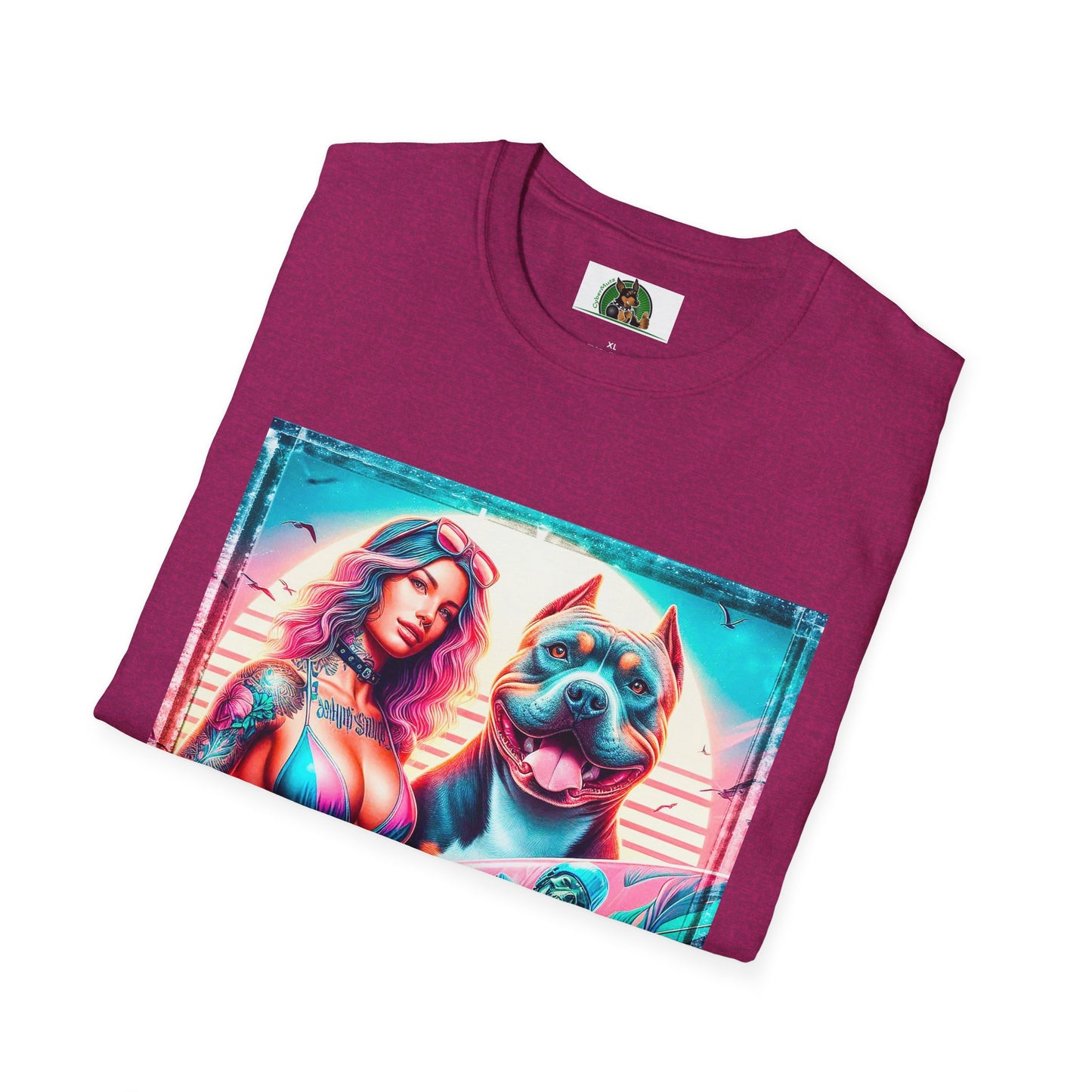 Pit Bull surfer and girl