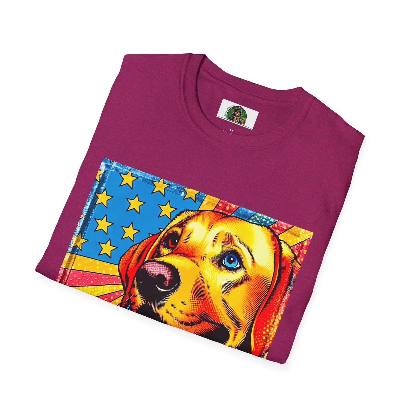 Labrador Retriever American flag shirt