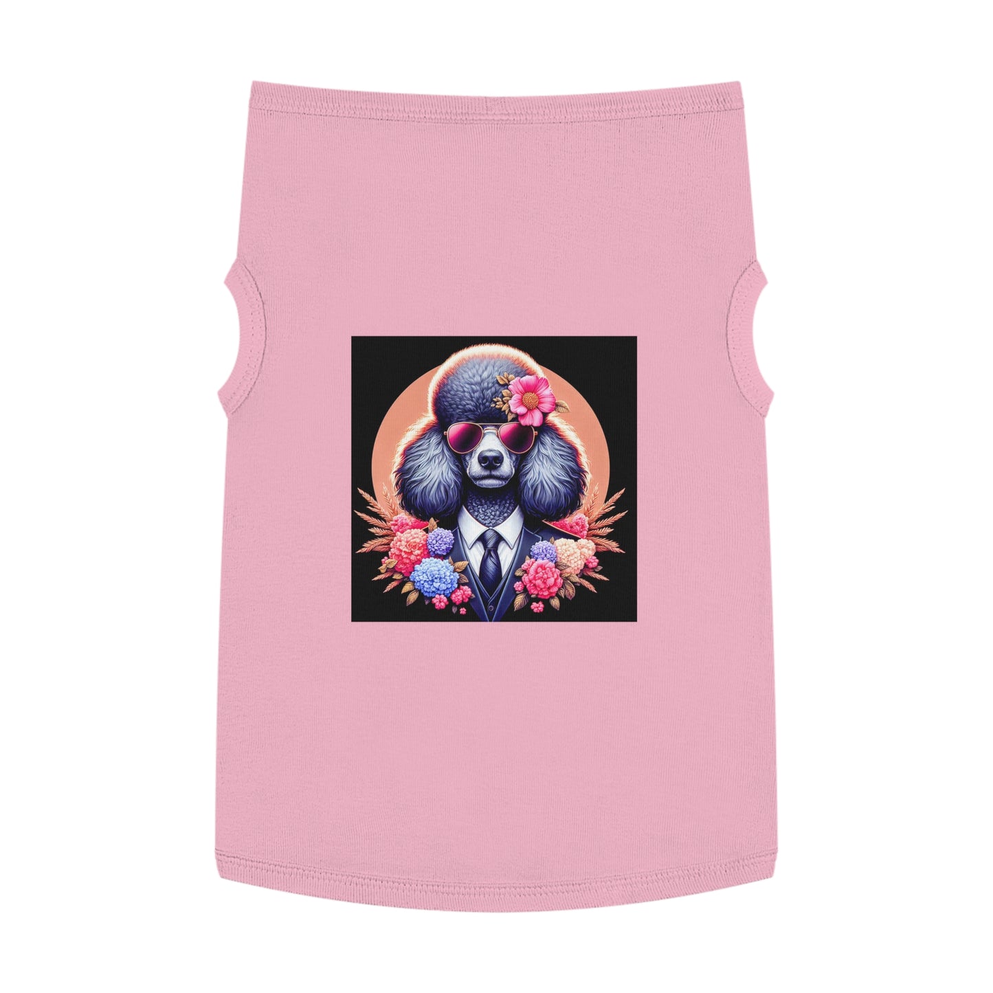 Pet Tank Top Poodle flower business msn Pets Printify XL Pink