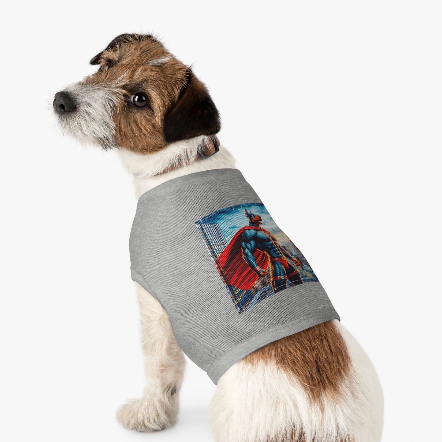 Pet Tank Top Doberman muscleman hero t shirt Pets Printify