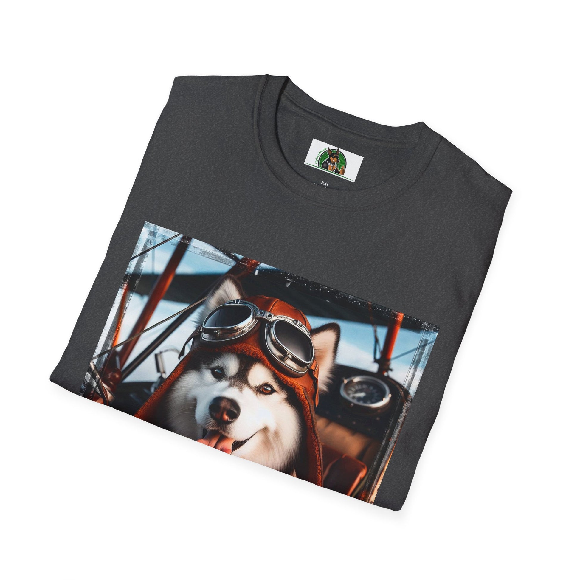 Husky pilot T-Shirt Printify