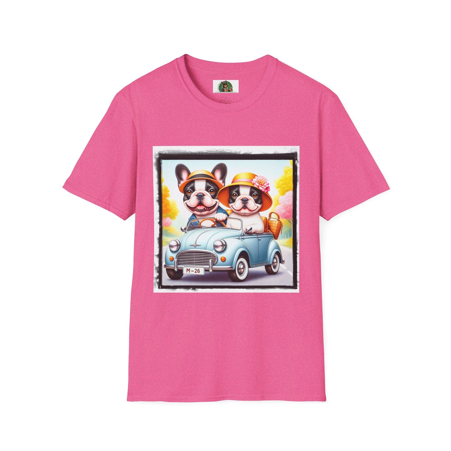 Wacky French Bulldog T-Shirt Printify S Heather Heliconia