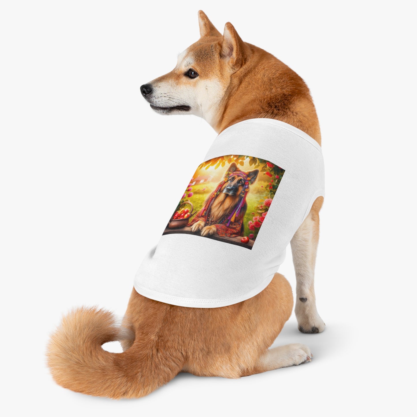 German Shepherd fun hippie