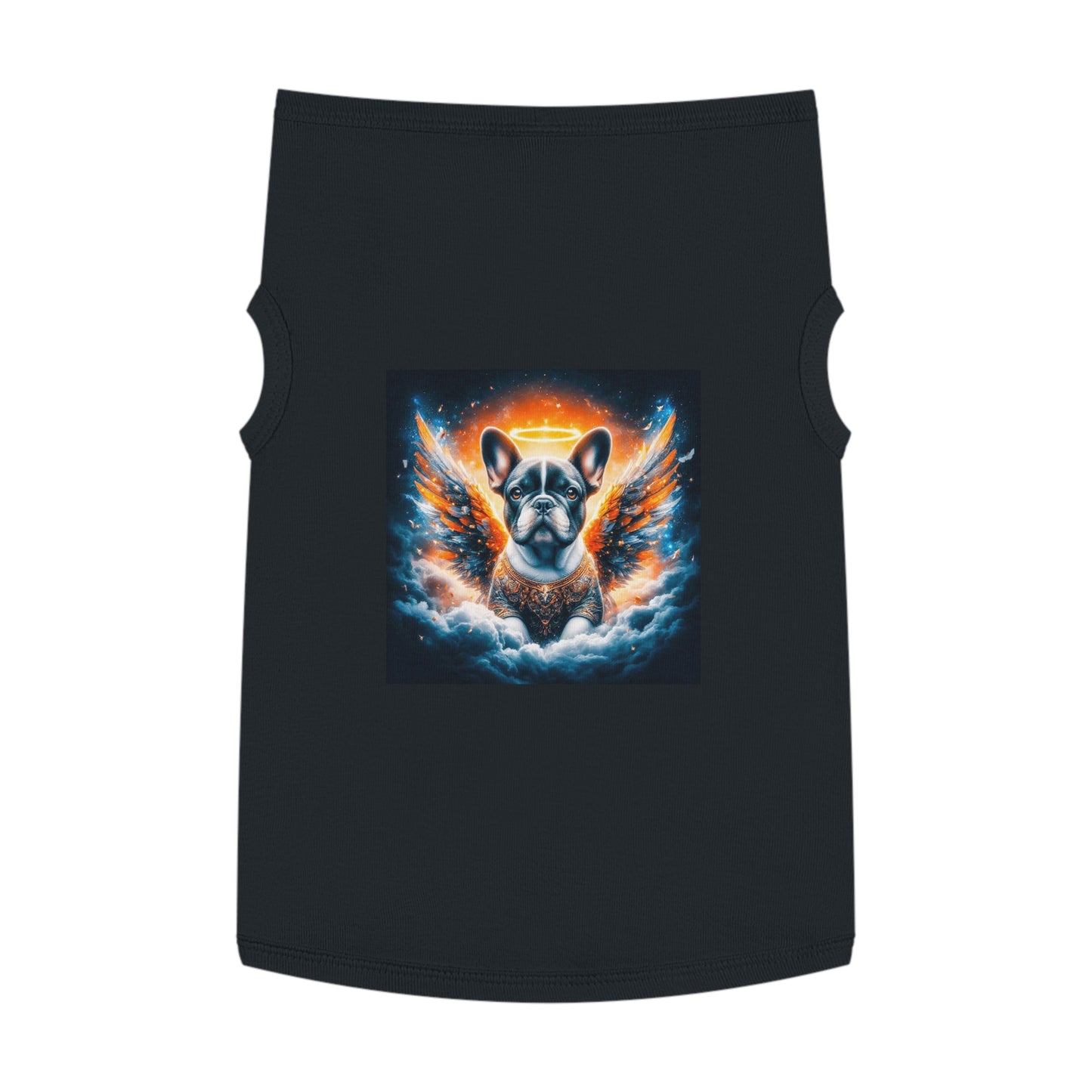 Pet Tank Top French Bulldog heaven and clouds t shirt Pets Printify