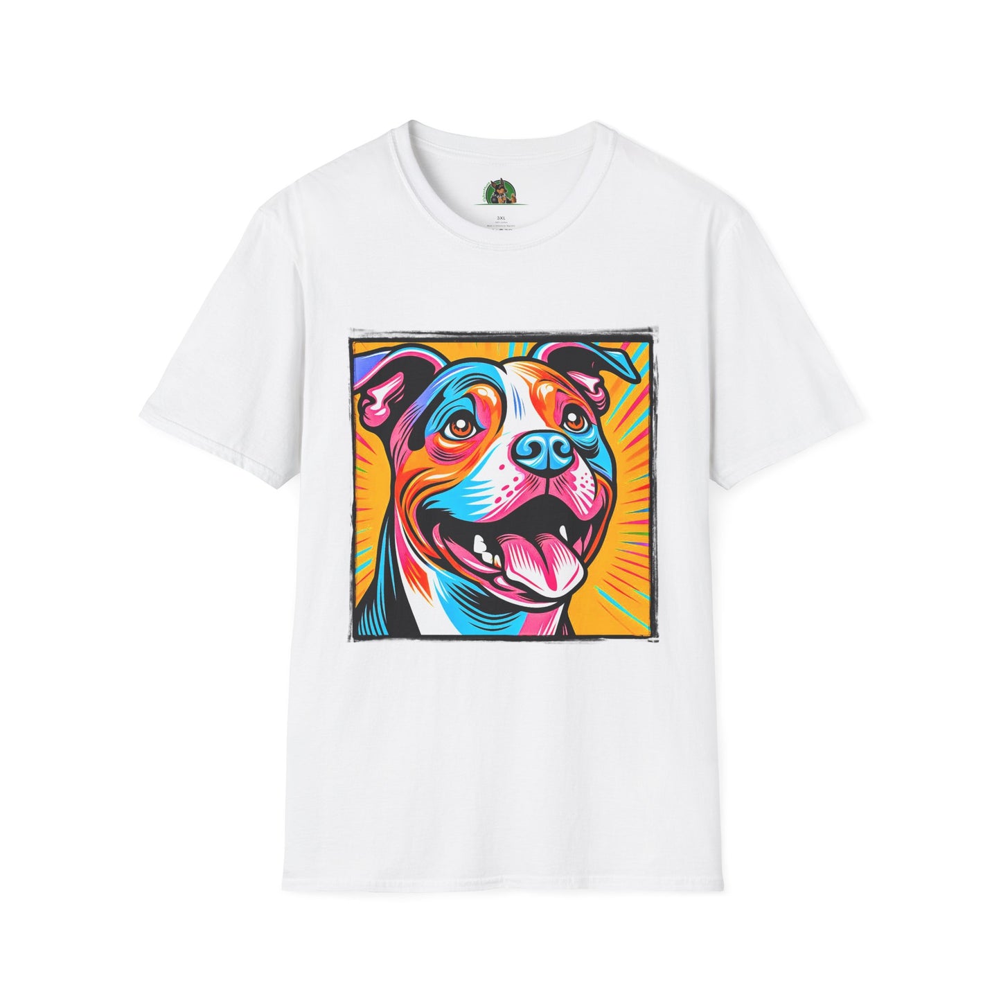 Pit Bull pretty colors shirt T-Shirt Printify XS White