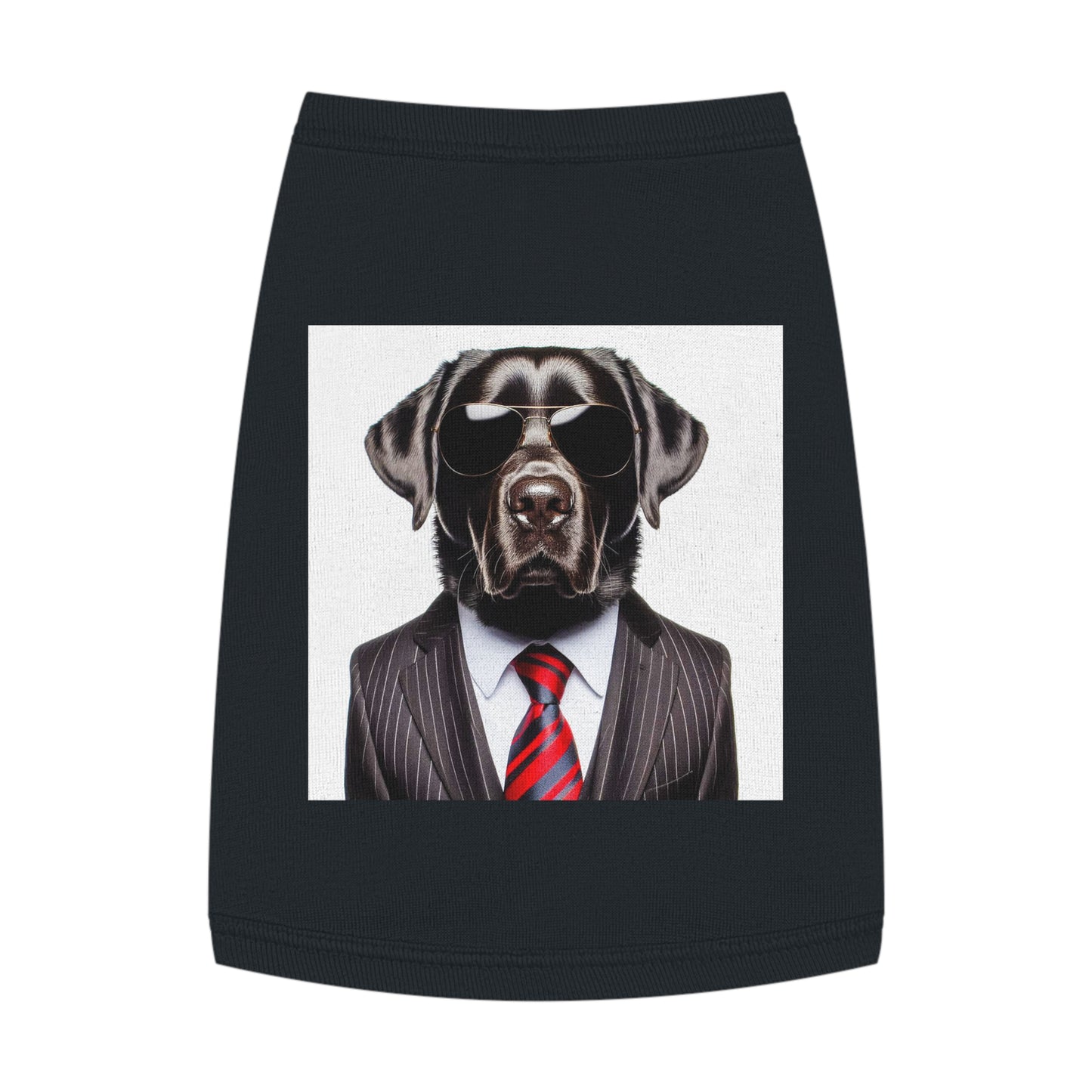 Labrador Retriever black suit shirt Pets Printify M Black