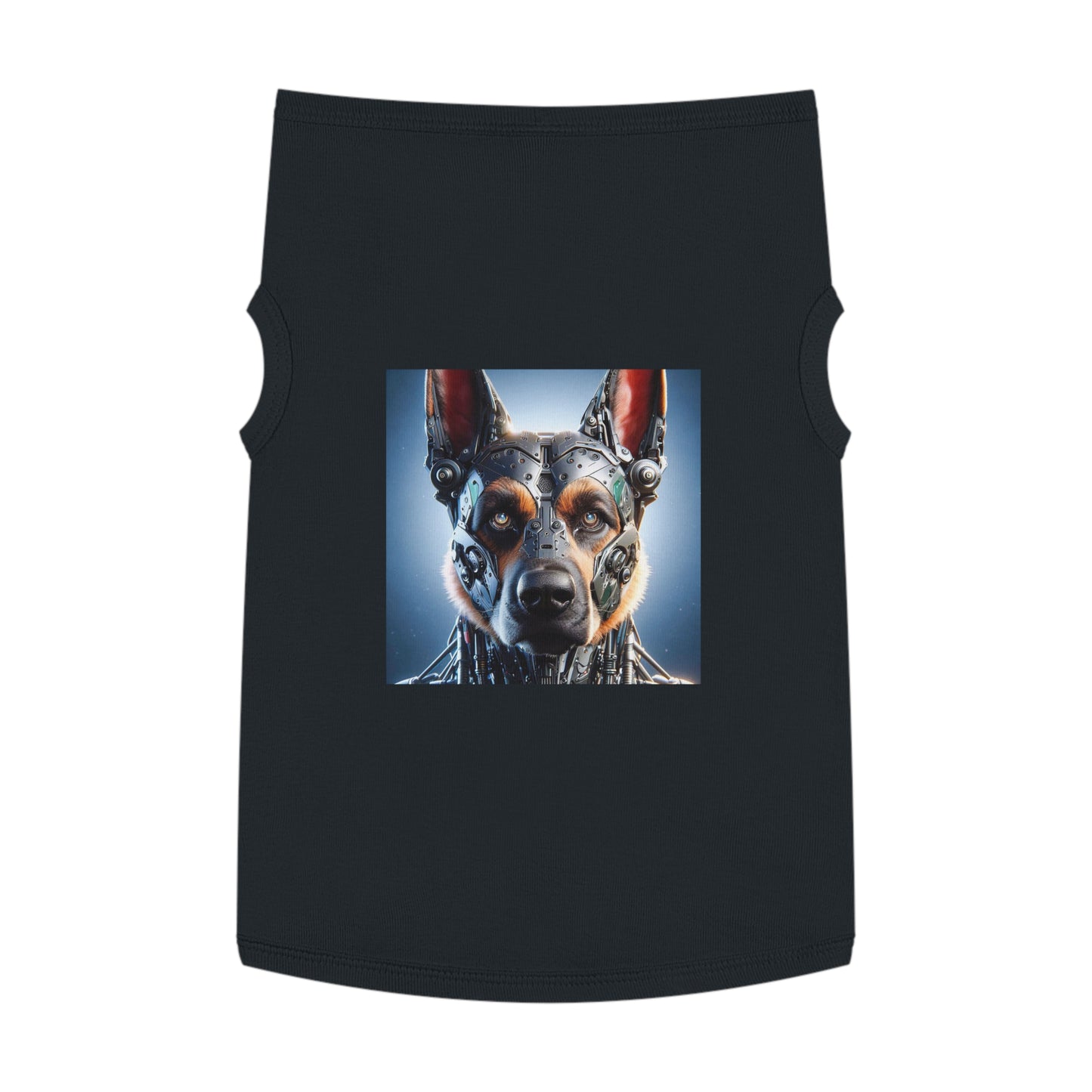 German Shepherd bionic man shirt Pets Printify XL Black