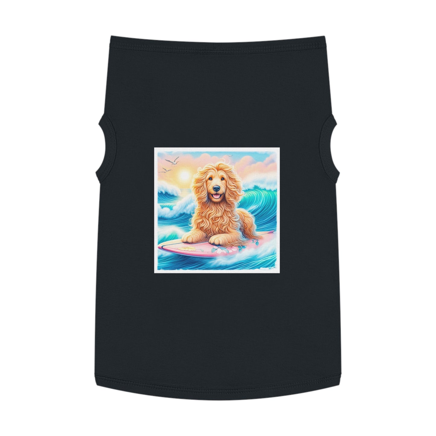 Pet Tank Golden Doodle pretty doggie t shirt Pets Printify XL Black
