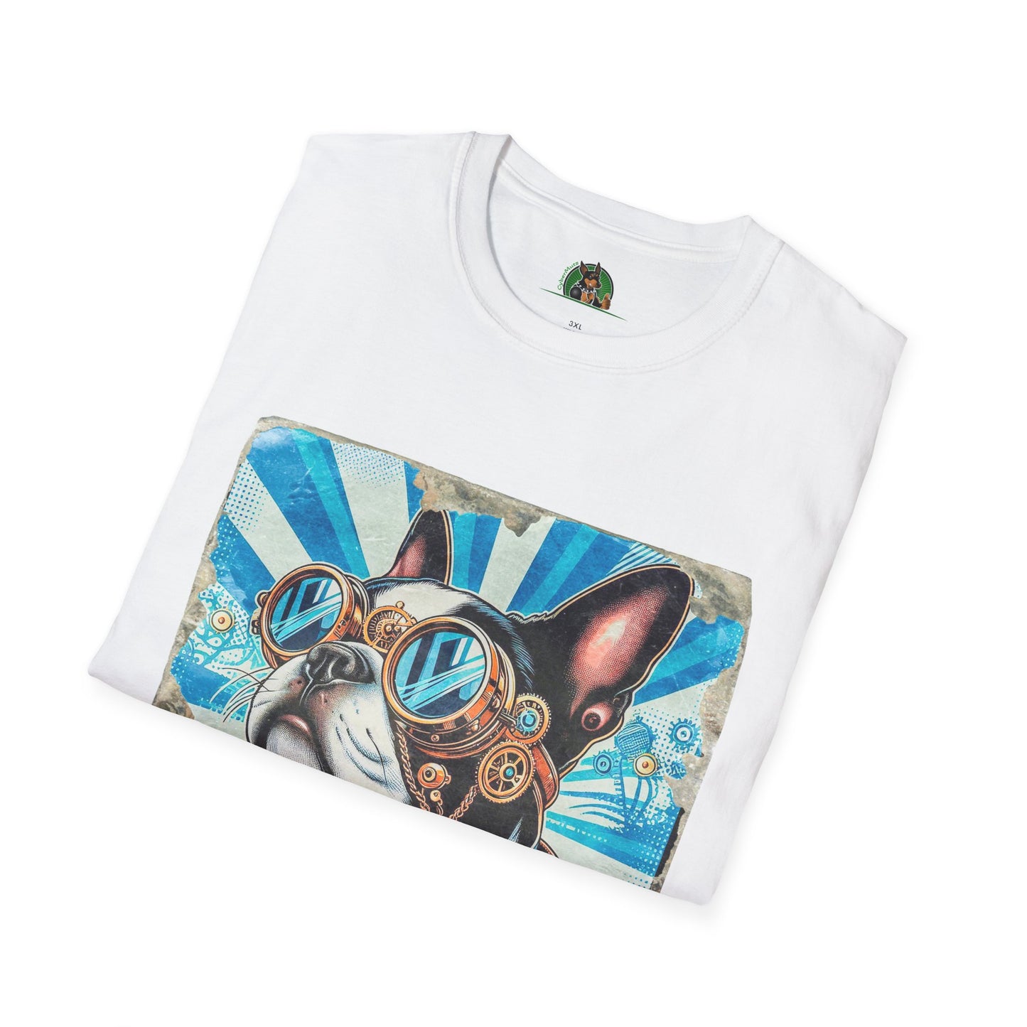 Steampunk Boston Terrier T-Shirt T-Shirt Printify