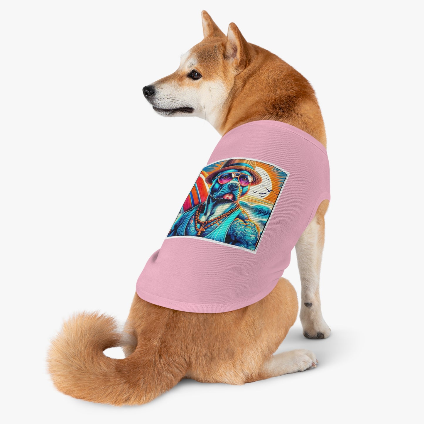 Pet Tank Top Pit Bull surfer
