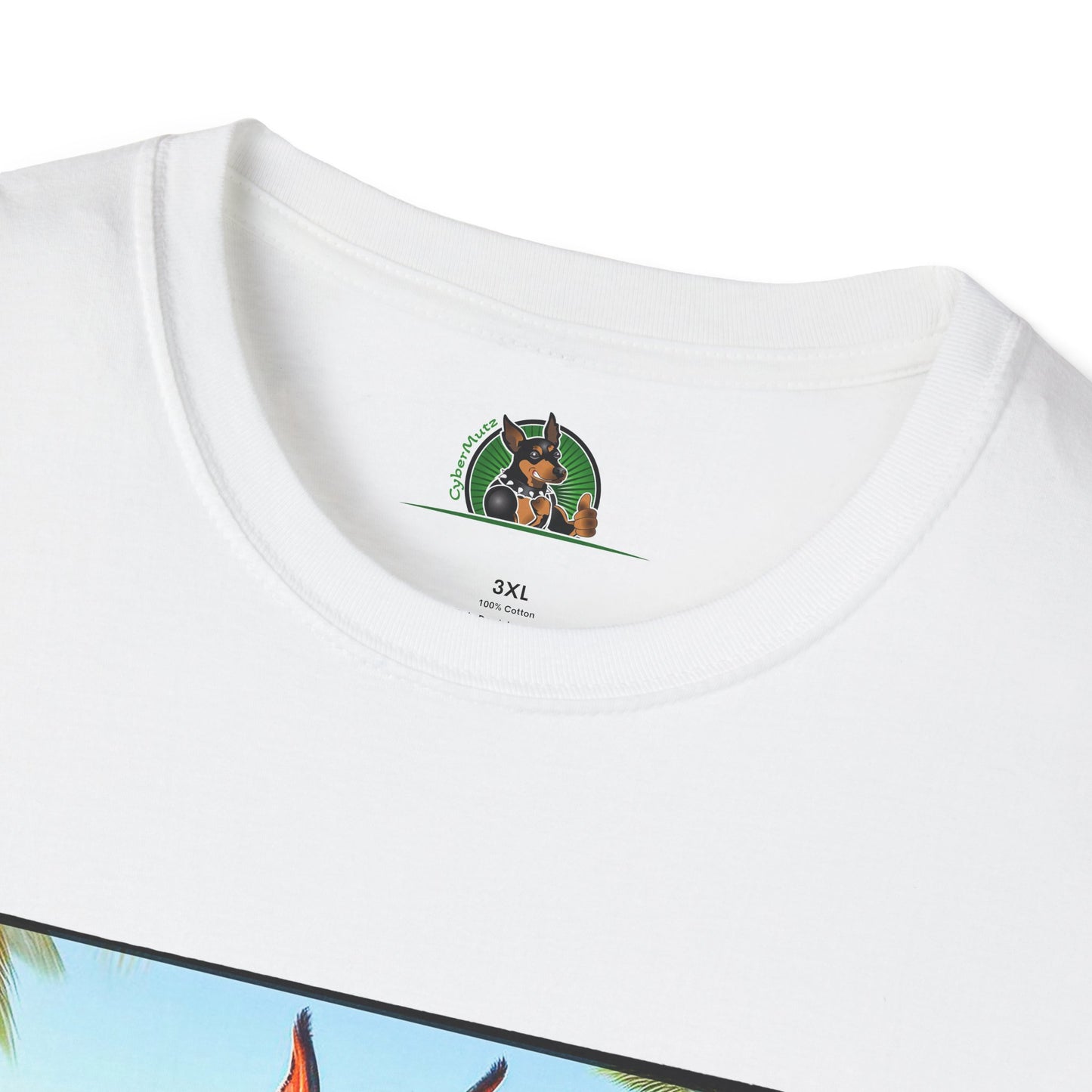 Doberman beach hunk t shirt T-Shirt Printify