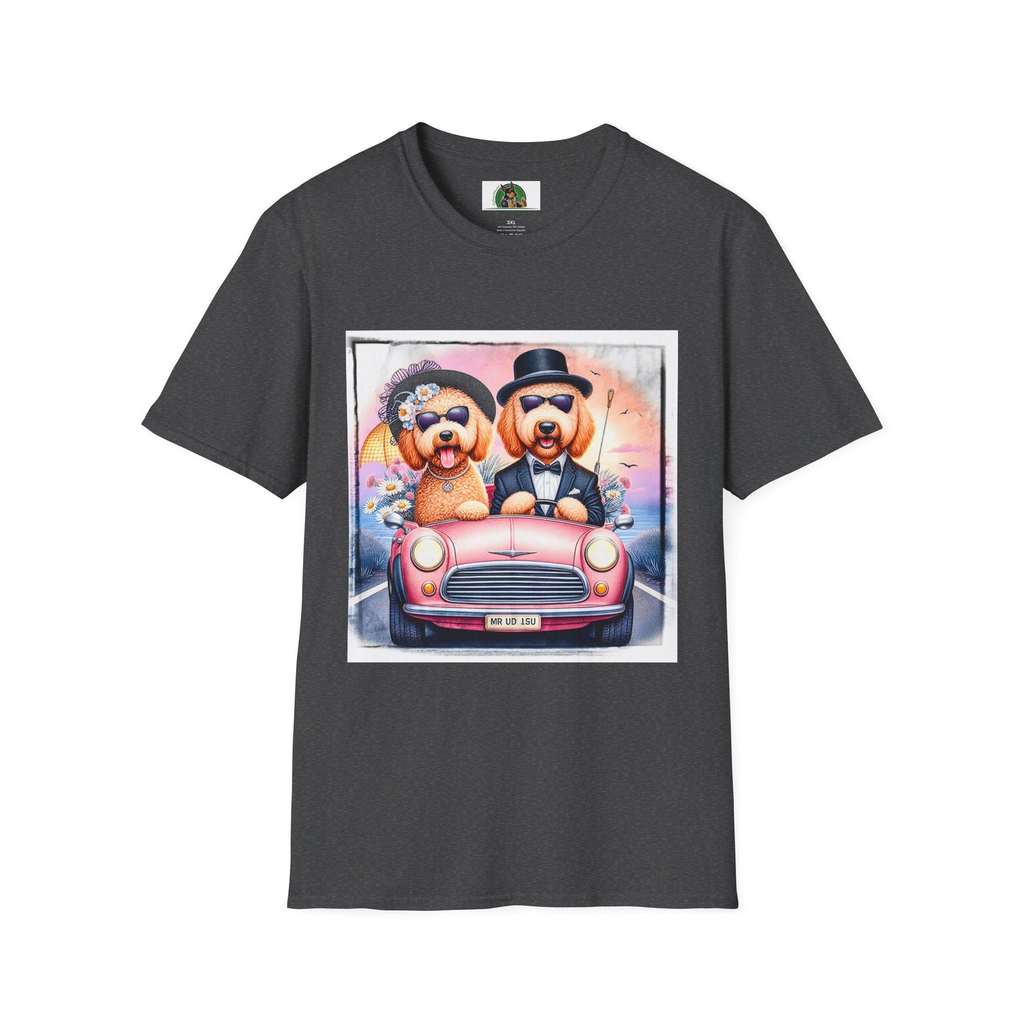 Wacky Golden Doodle wedding day shirt T-Shirt Printify XS Dark Heather