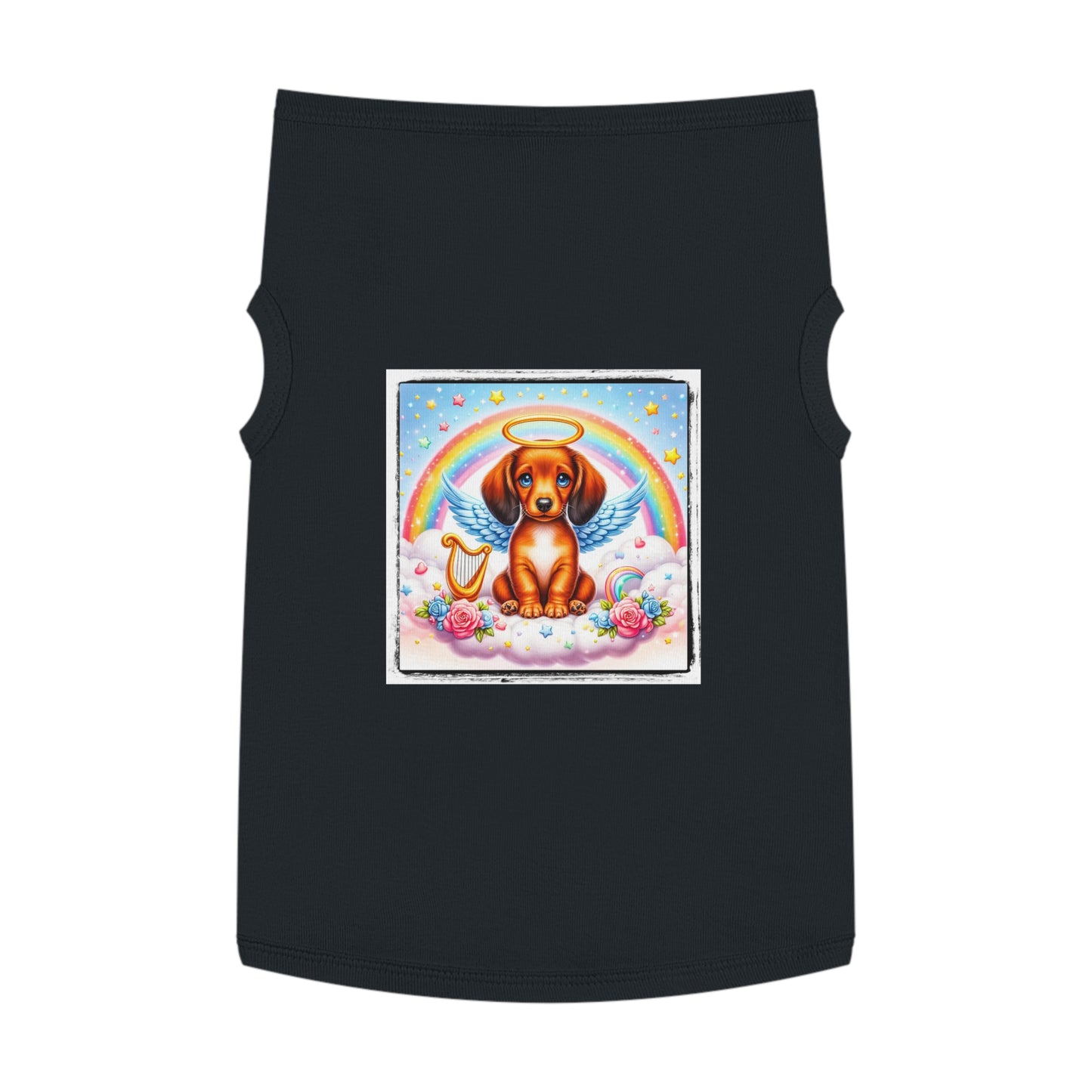 Pet Tank Top Dachshund angel baby t shirt Pets Printify